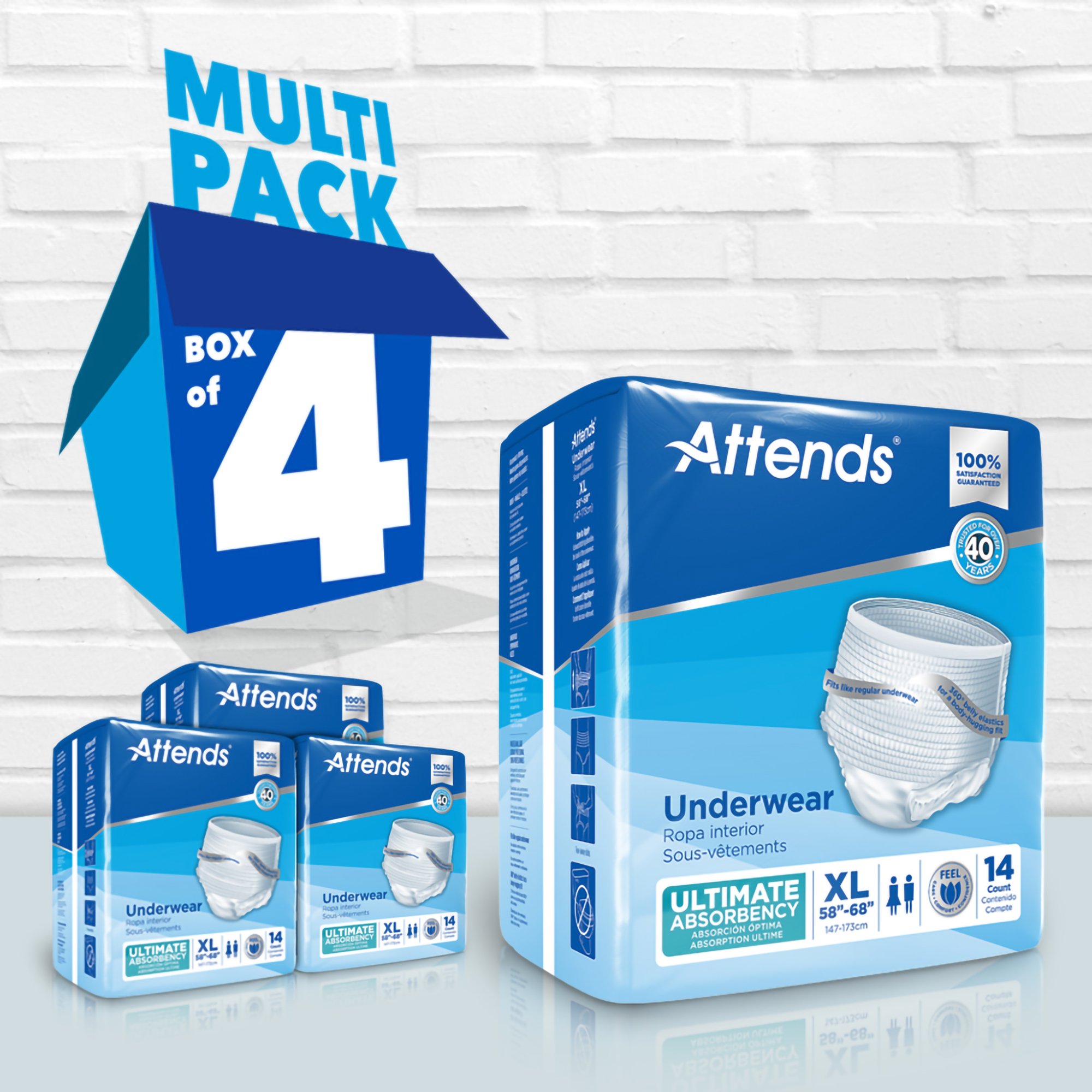 Attends Healthcare Products APP0740 - Attends® Advanced Underwear, X-Large - 14/Bag, 56/Case
