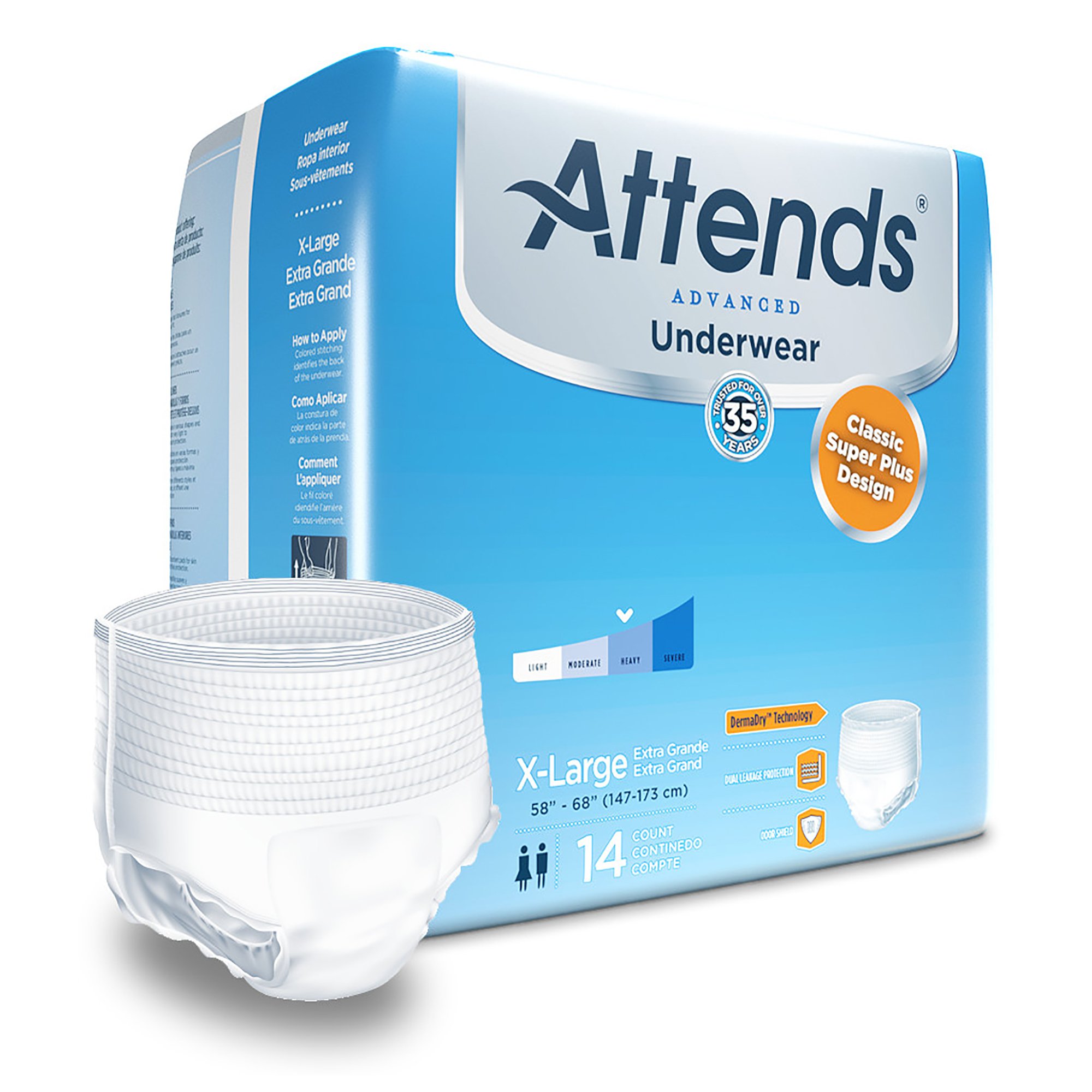 Attends Healthcare Products APP0740 - Attends® Advanced Underwear, X-Large - 14/Bag, 56/Case