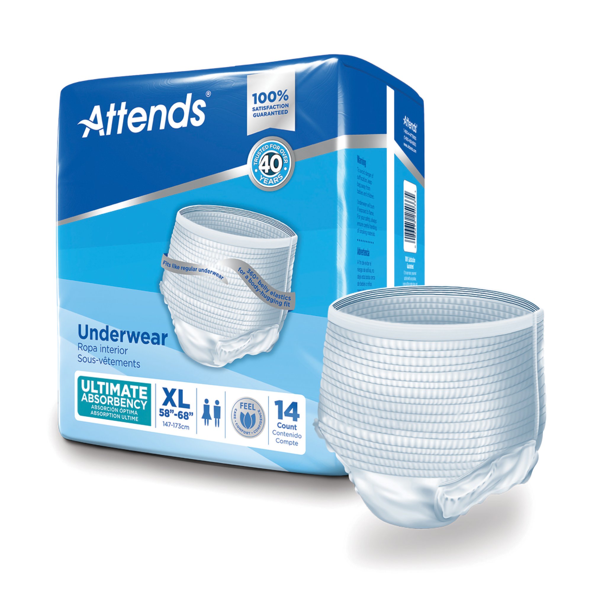 Attends Healthcare Products APP0740 - Attends® Advanced Underwear, X-Large - 14/Bag, 56/Case