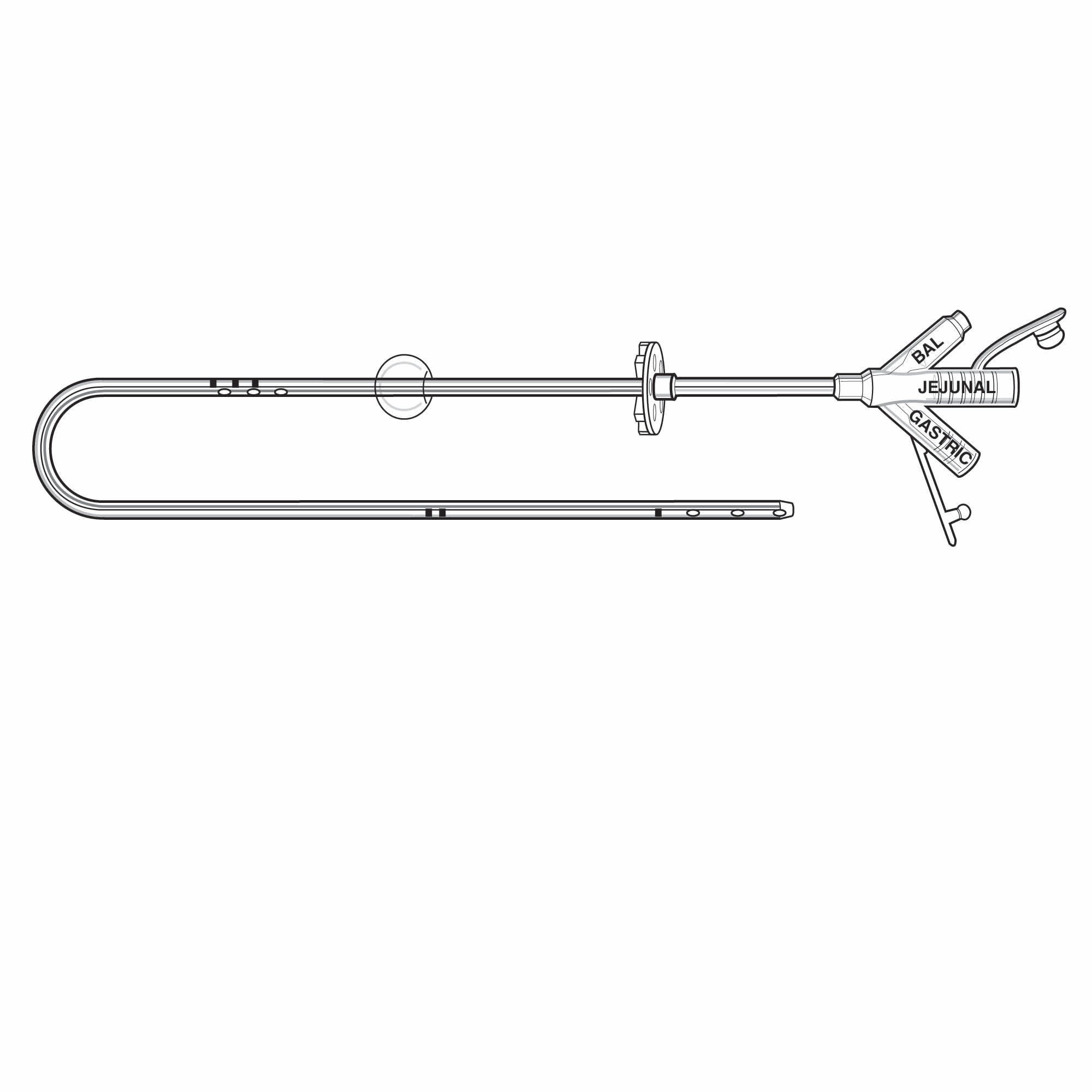 Avanos Medical Sales LLC - 0250-16 Transgastric-Jejunal Feeding Tube MIC 16 Fr. 45 cm Tube Silicone Sterile