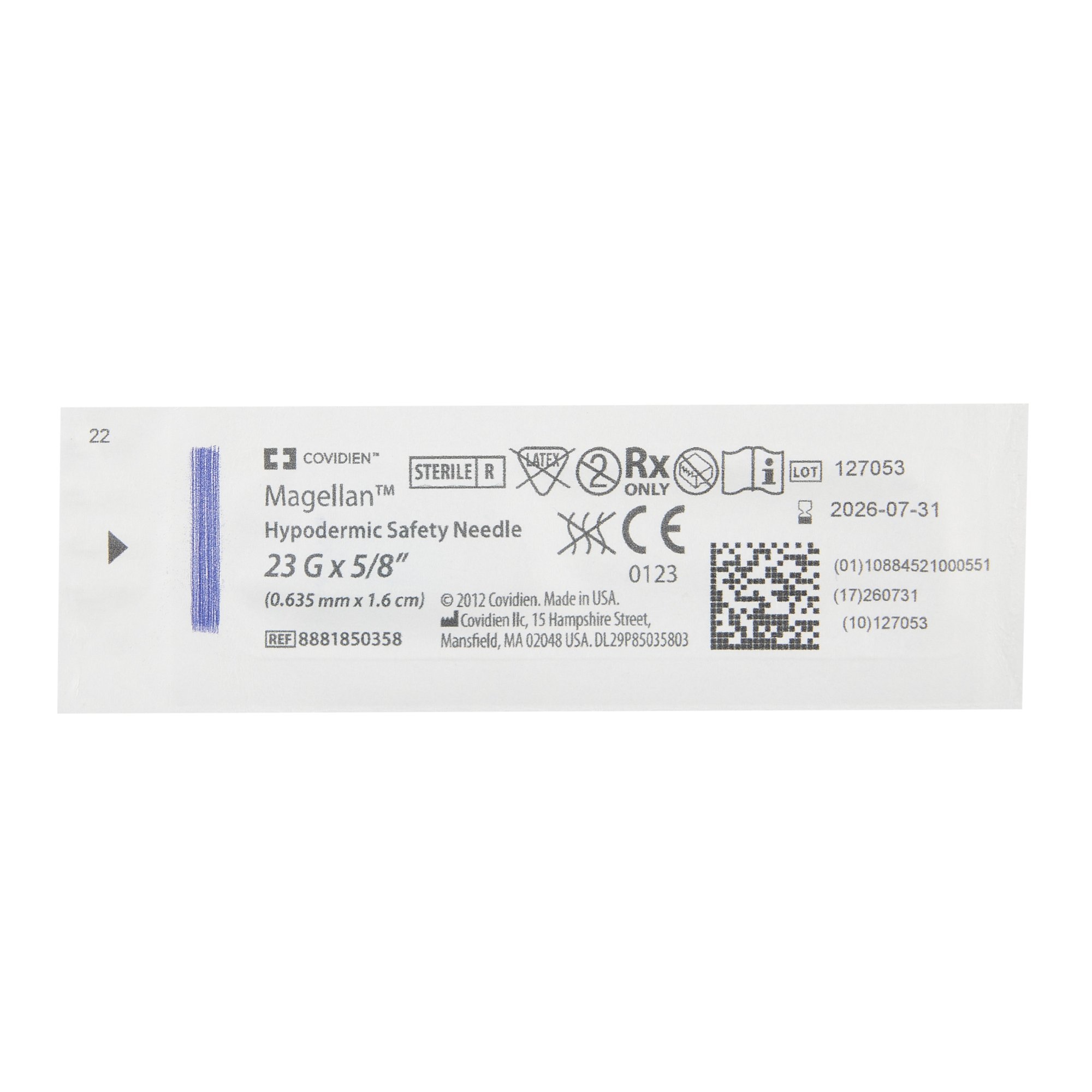 Magellan Safety Hypodermic Needle 8881850358 by Cardinal