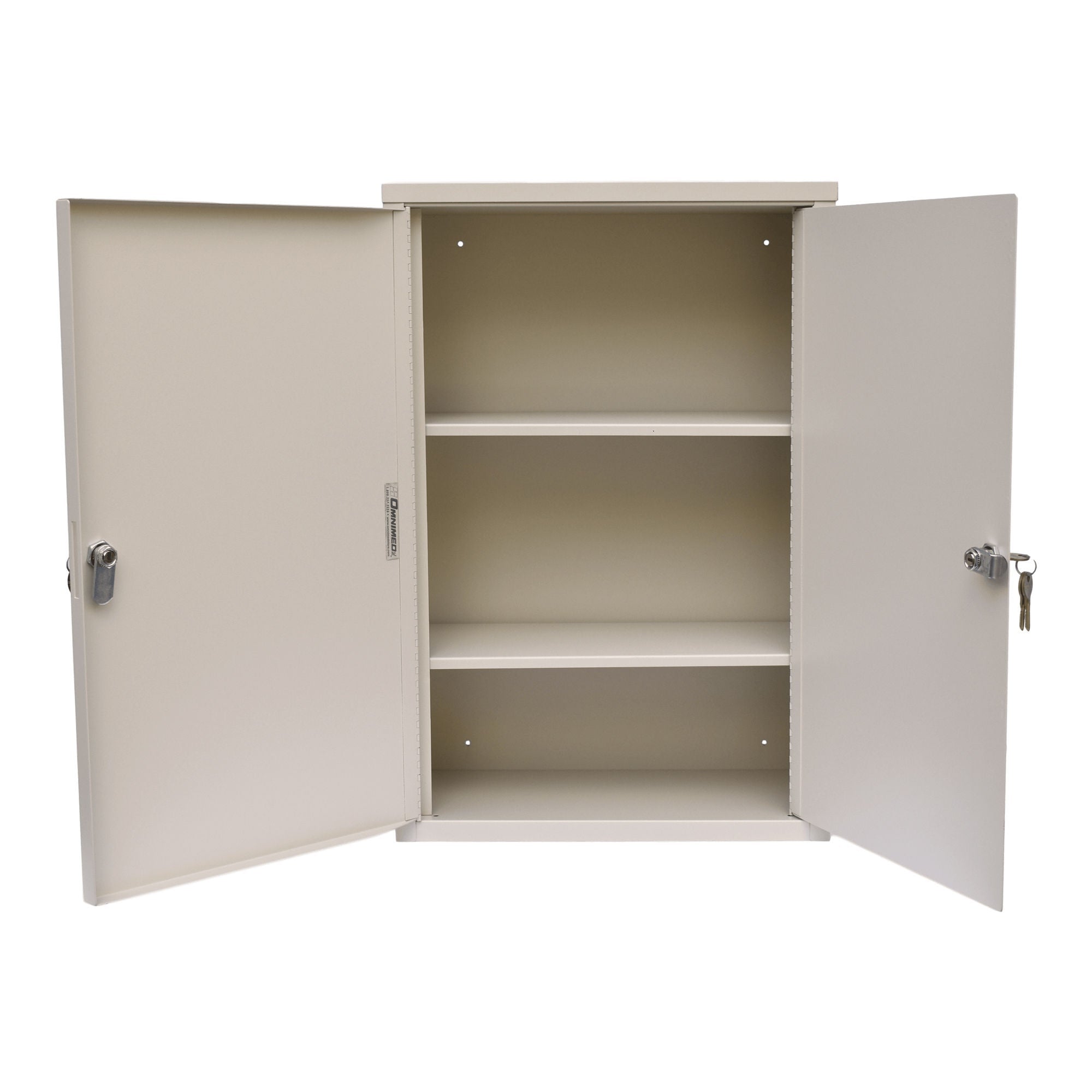 Omnimed - 182175 Narcotic Cabinet Beam® Wall Mount Steel Without Drawers 2 Shelves Double Key Lock