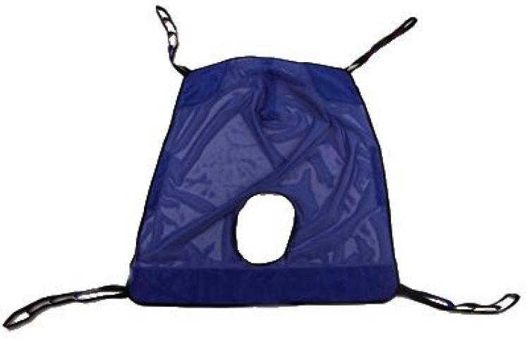 Invacare - R141 Full Body Commode Sling Reliant 4 Point Cradle 2X-Large 600 lbs. Weight Capacity