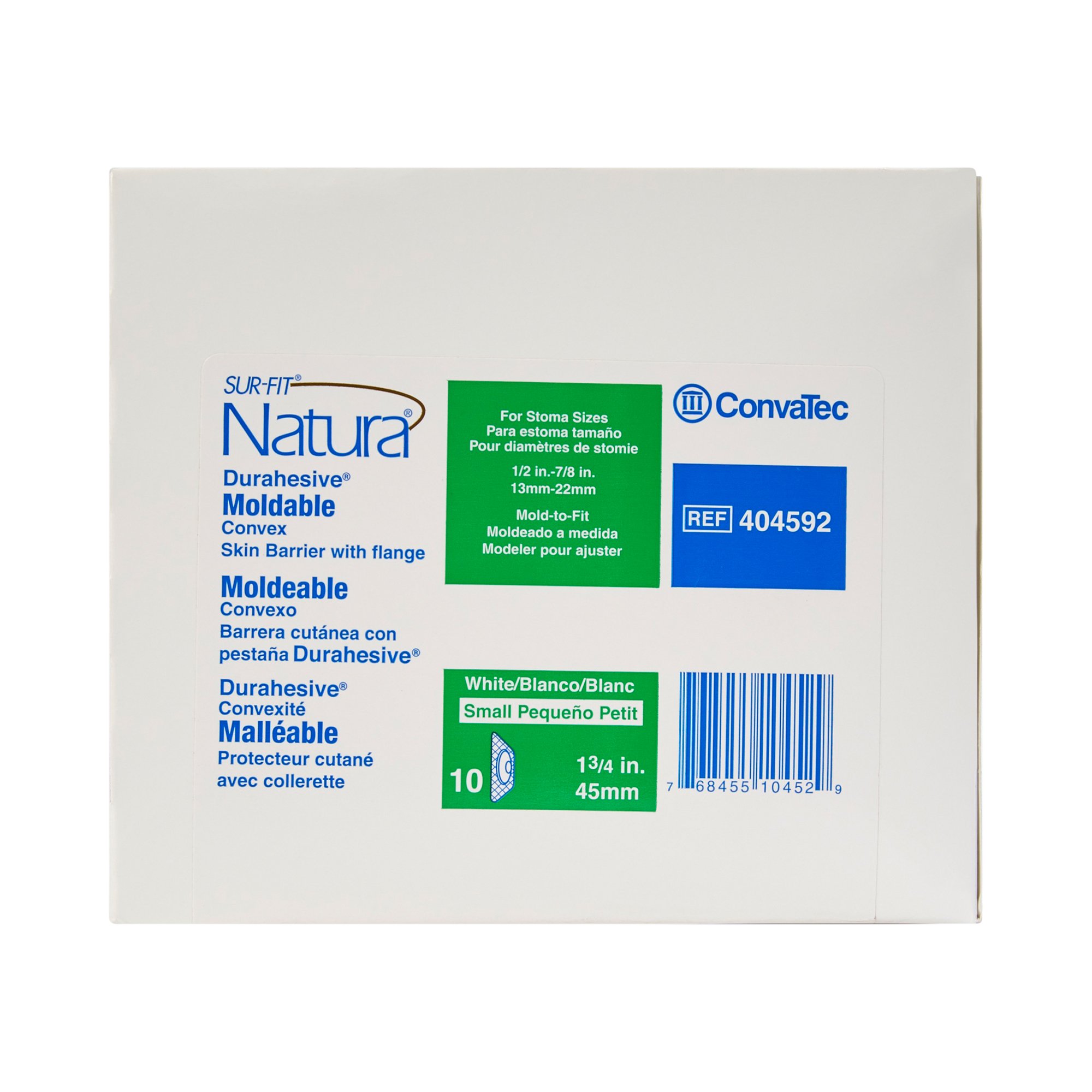 ConvaTec - 404592 Sur-Fit Natura® Durahesive® Ostomy Barrier with 0.5 – 0.8 Inch Stoma Opening