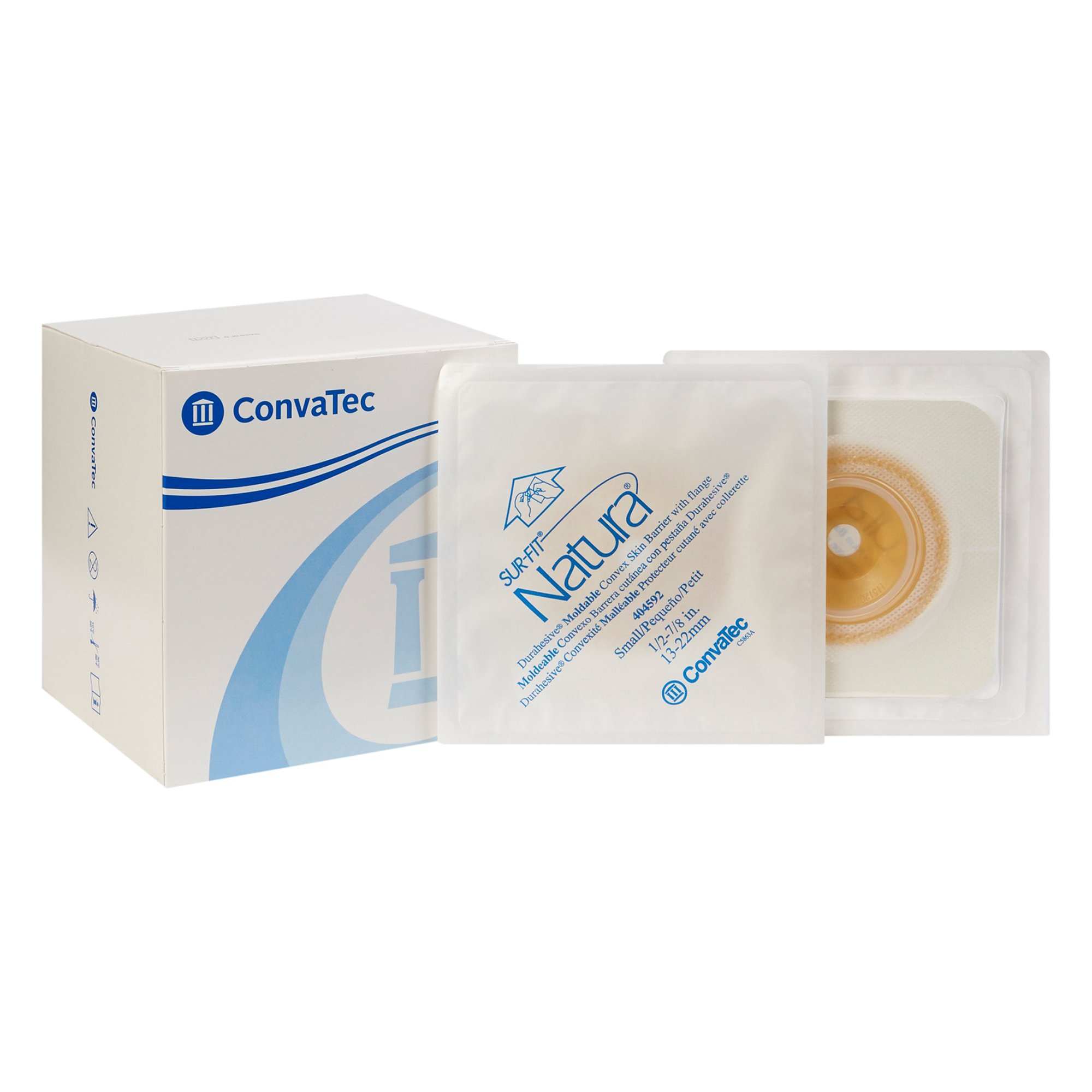 ConvaTec - 404592 Sur-Fit Natura® Durahesive® Ostomy Barrier with 0.5 – 0.8 Inch Stoma Opening
