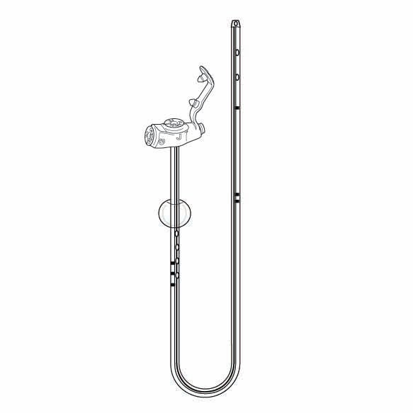 Avanos Medical Sales LLC - 0270-22-3.5-45 Low-Profile Transgastric-Jejunal Feeding Tube MIC-Key® 22 Fr. 45 cm Tube Silicone Sterile