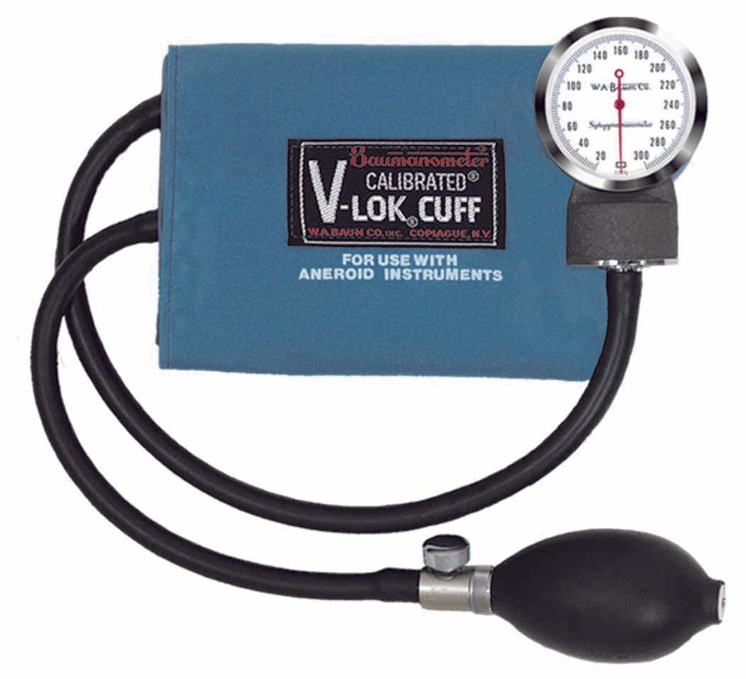 W.A. Baum - 1054 Aneroid Sphygmomanometer Unit Baumanometer® Thigh Cuff Thigh Polyester Cuff 23 - 40 cm Pocket Aneroid