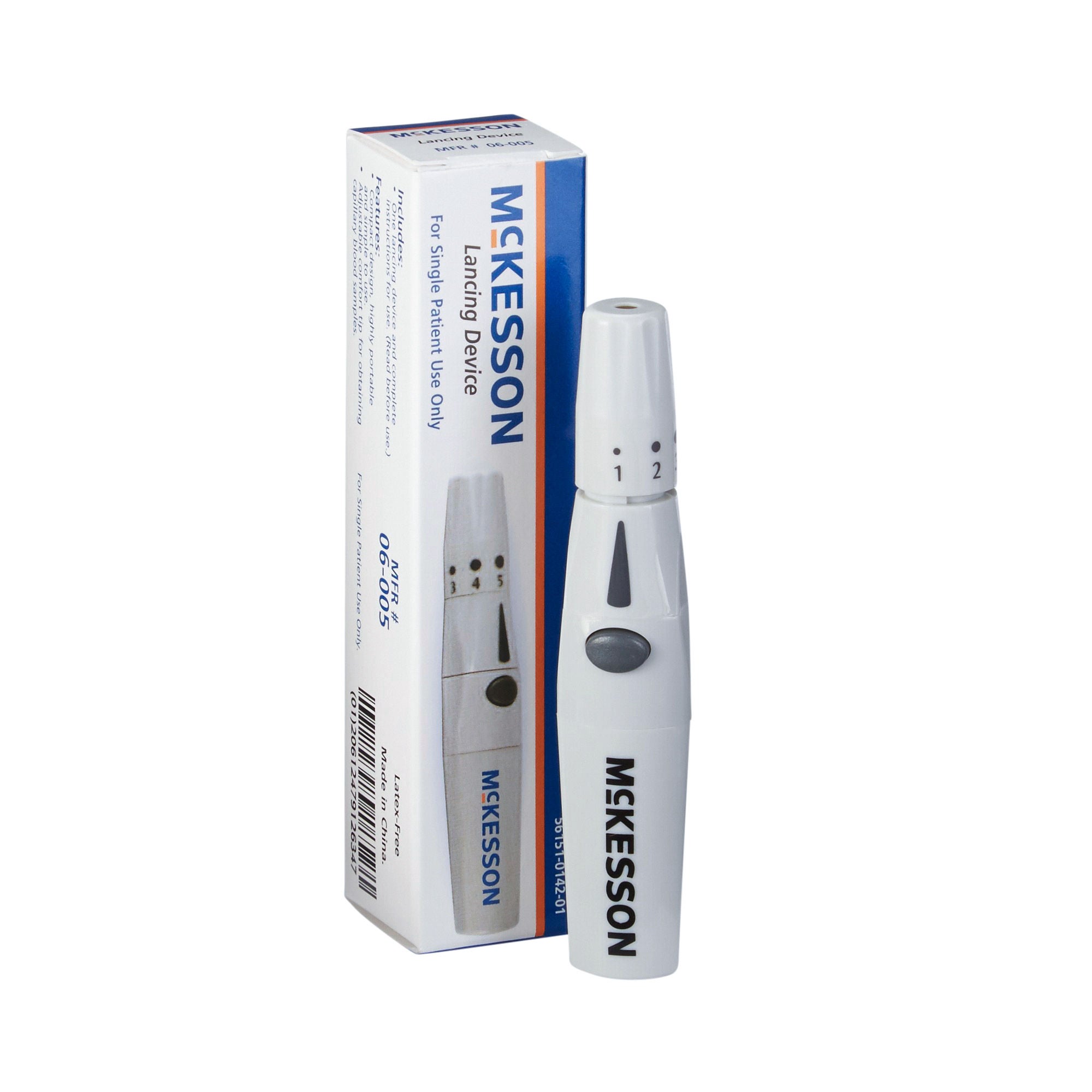 McKesson Brand - 06-005 Lancing Device McKesson Push Button Activation Finger
