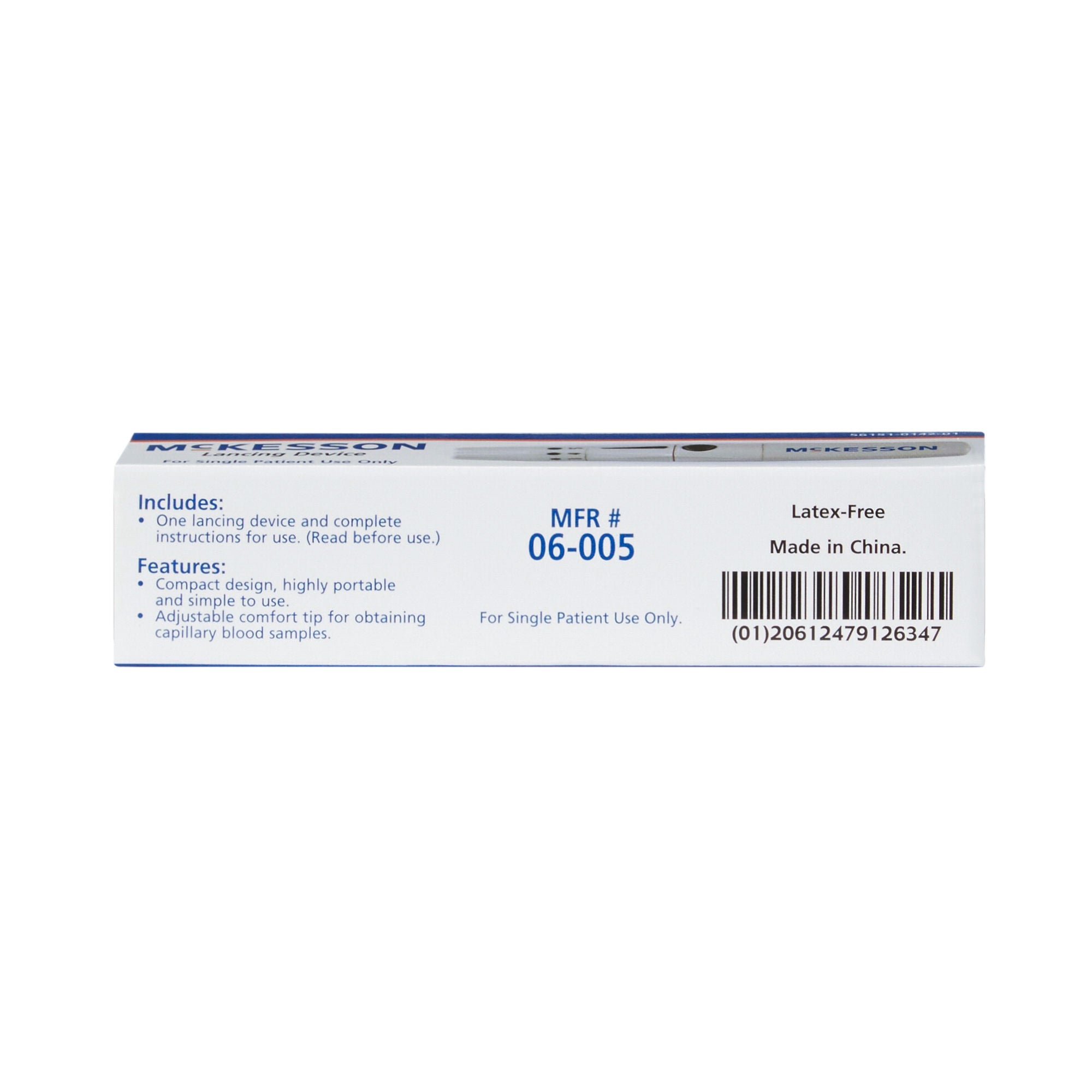 McKesson Brand - 06-005 Lancing Device McKesson Push Button Activation Finger