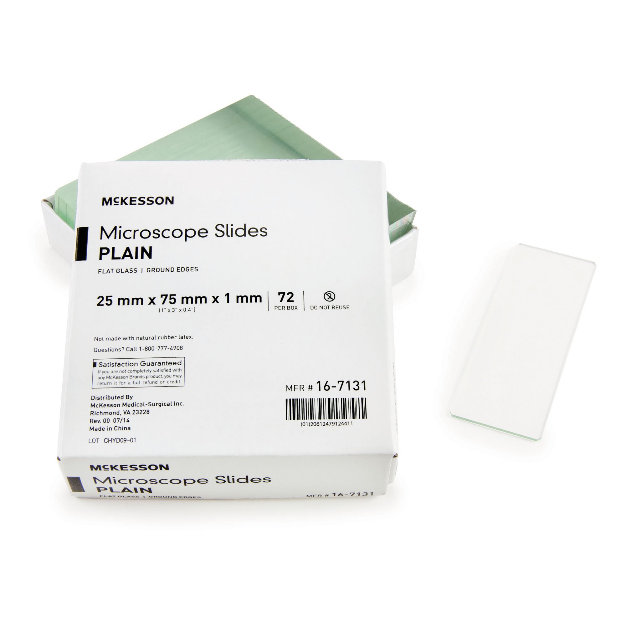 McKesson Brand 16-7131 - McKesson Plain Microscope Slide, 1 x 3 Inch - 1/Box, 20/Case