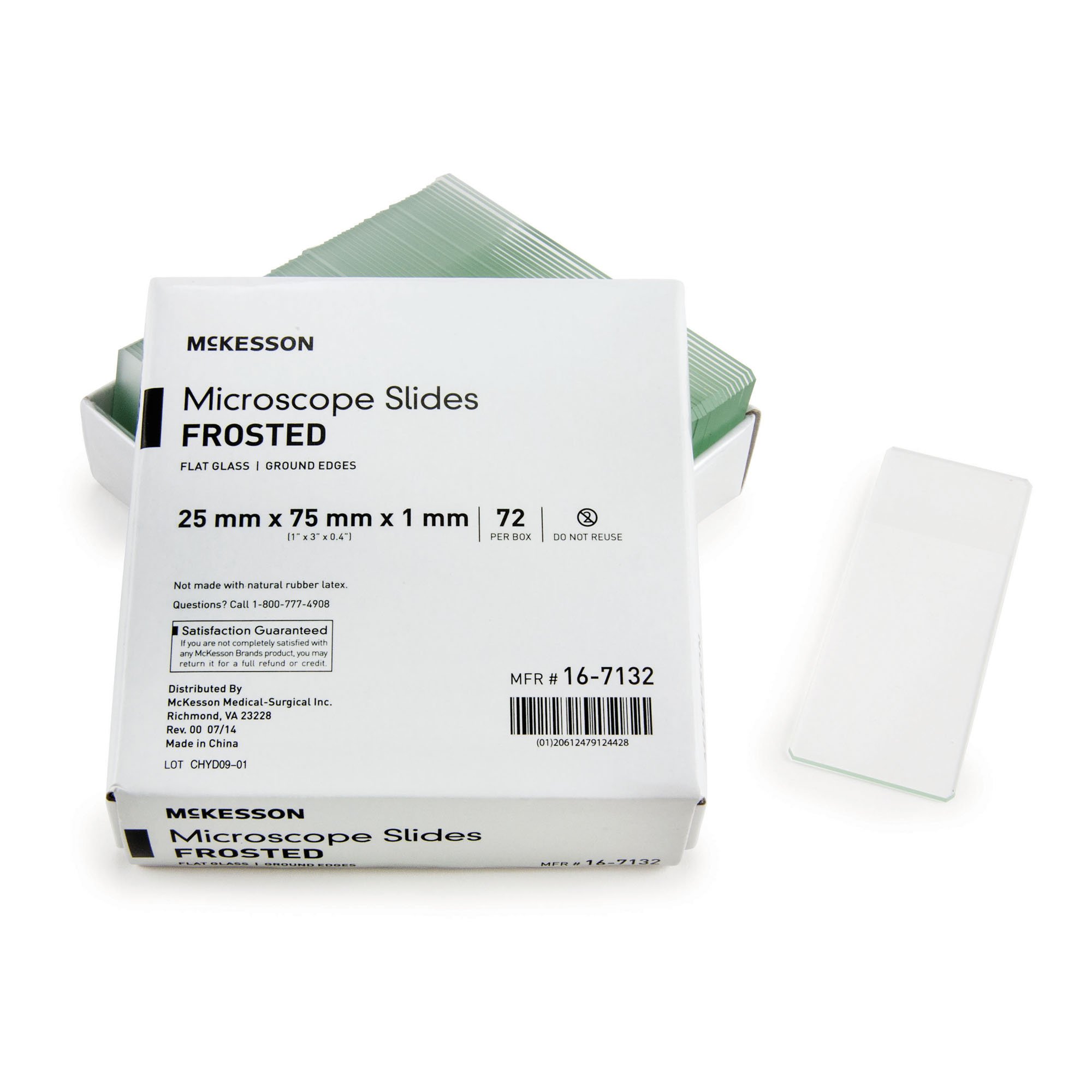 McKesson Brand 16-7132 - McKesson Frosted Microscope Slide, 1 x 3 Inch - 1/Box, 20/Case