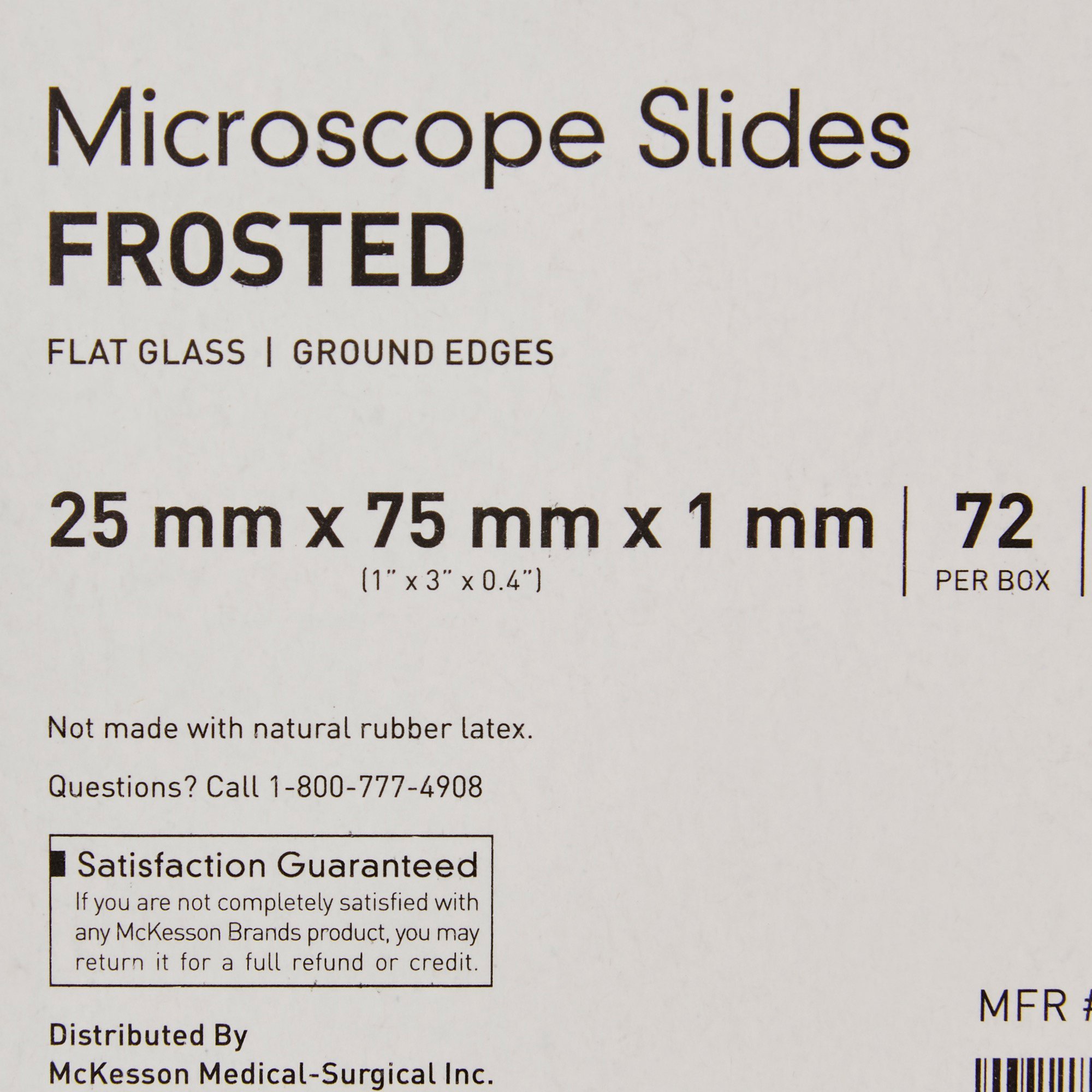 McKesson Brand 16-7132 - McKesson Frosted Microscope Slide, 1 x 3 Inch - 1/Box, 20/Case