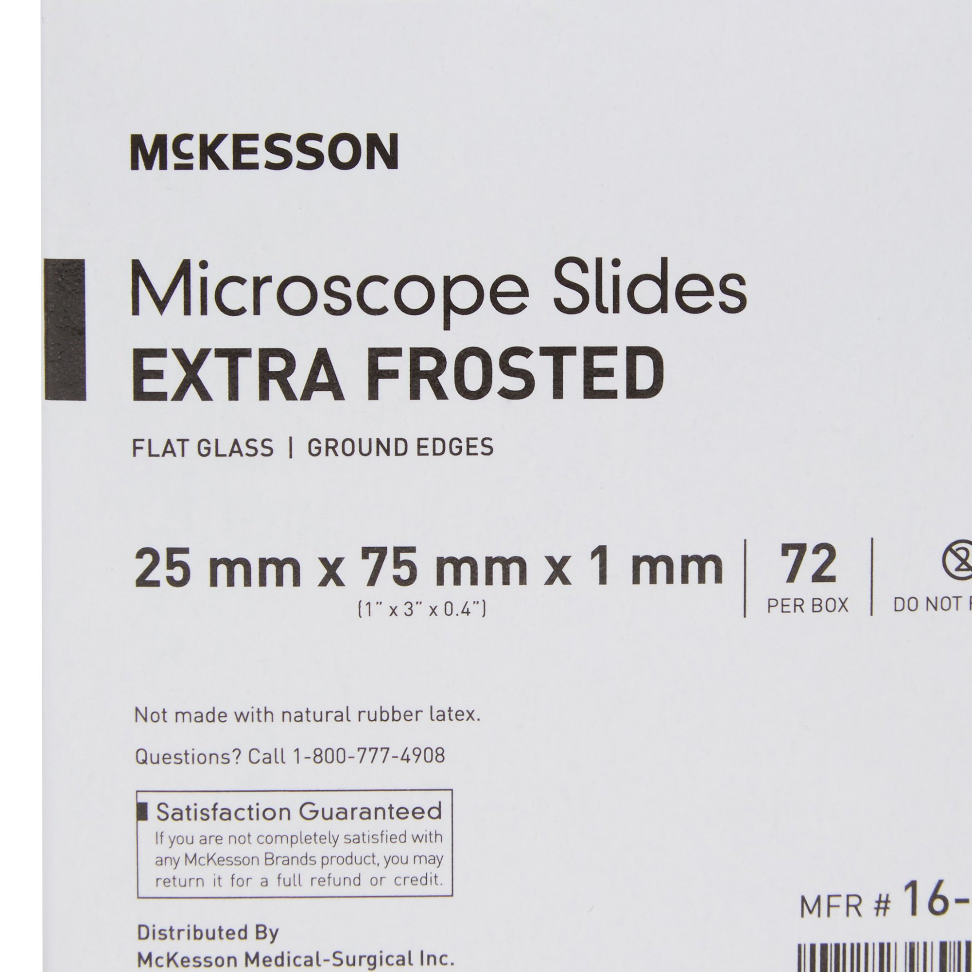 McKesson Brand 16-7133 - McKesson Glass Microscope Slide, 1 x 3 Inch x 1 mm - 1/Box, 20/Case