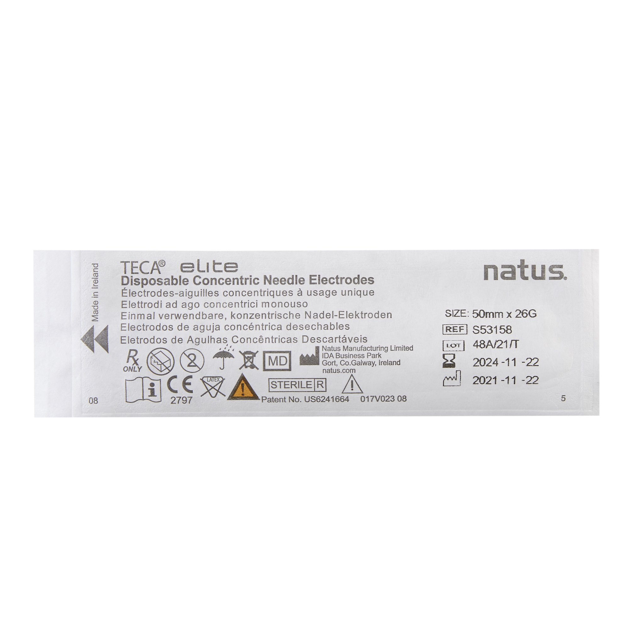 Natus Medical S53158 - Teca® Elite EMG Electrode - 25/Box