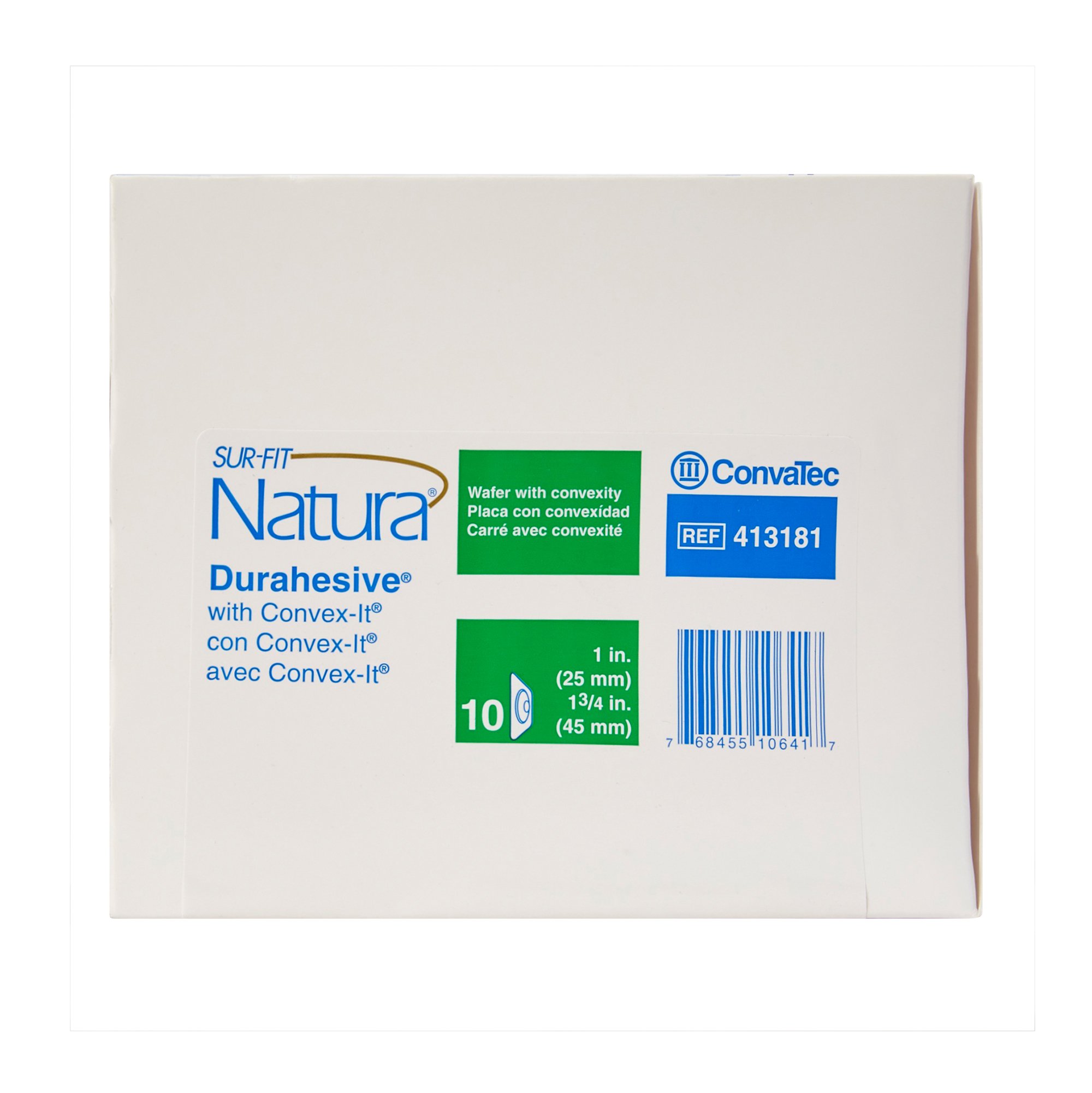 ConvaTec 413181 - Sur-Fit Natura® Two-Piece Durahesive® Skin Barrier, Pre-cut to fit 25mm Stomas - 1/Each, 10/Box