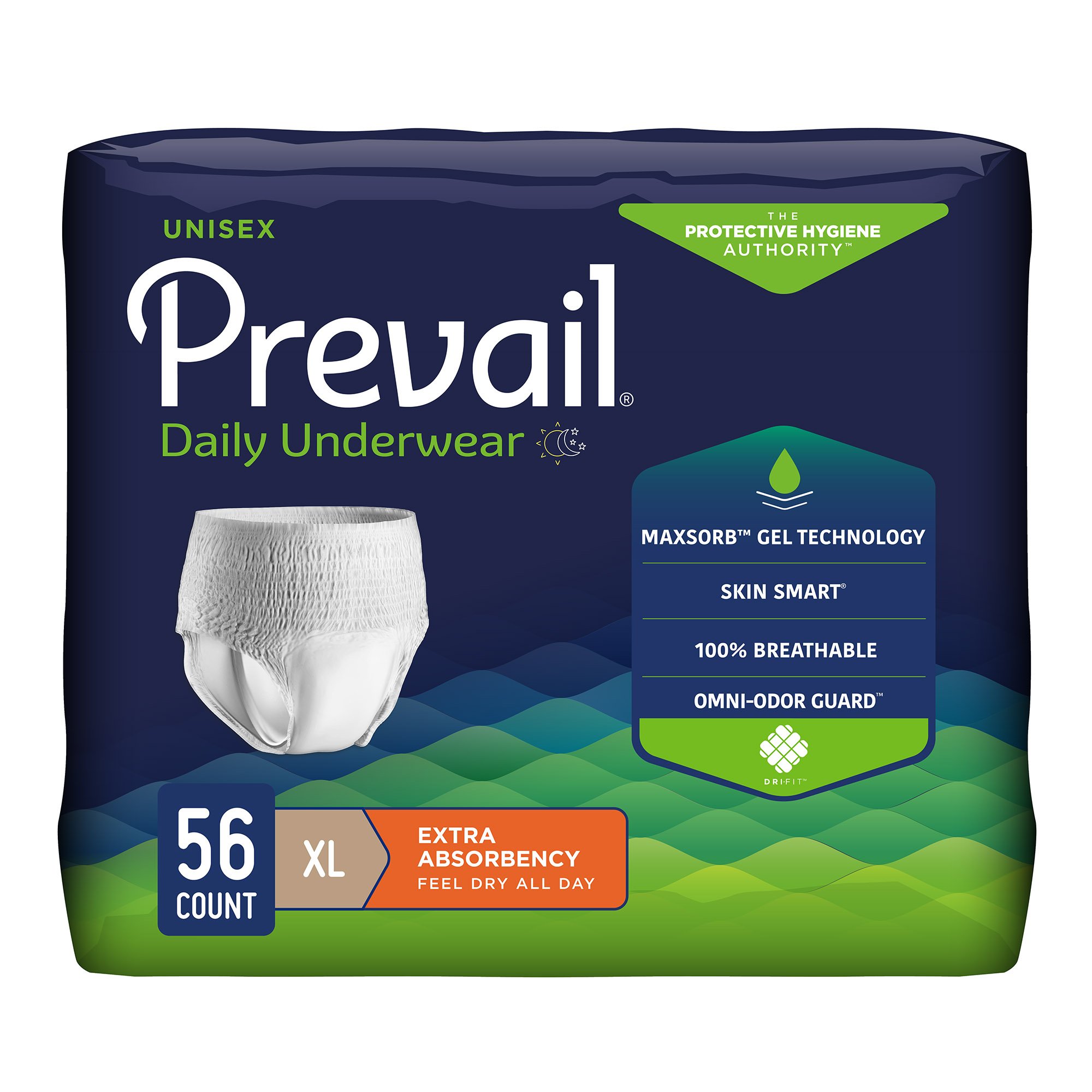 First Quality Products LLC PV-514 - Prevail® Daily Underwear Extra Absorbent Underwear, Extra Large - 14/Pack, 56/Case