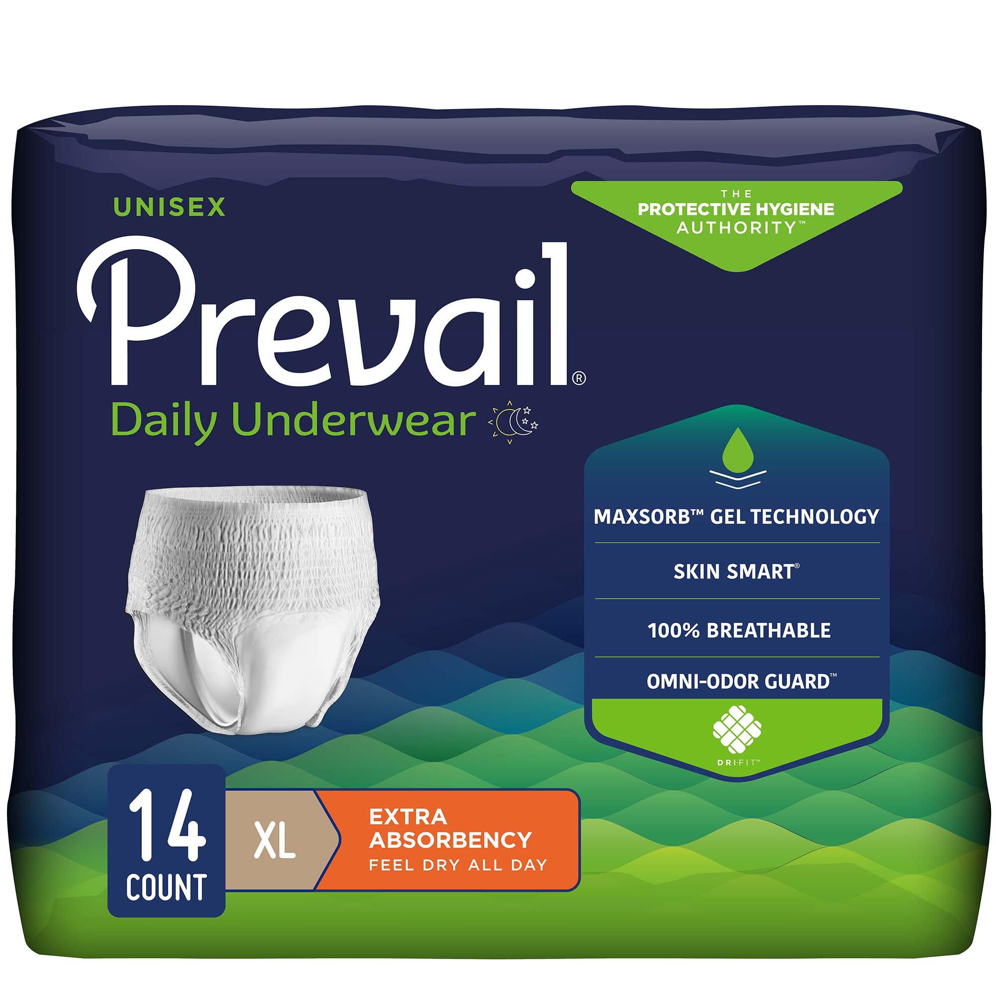 First Quality Products LLC PV-514 - Prevail® Daily Underwear Extra Absorbent Underwear, Extra Large - 14/Pack, 56/Case
