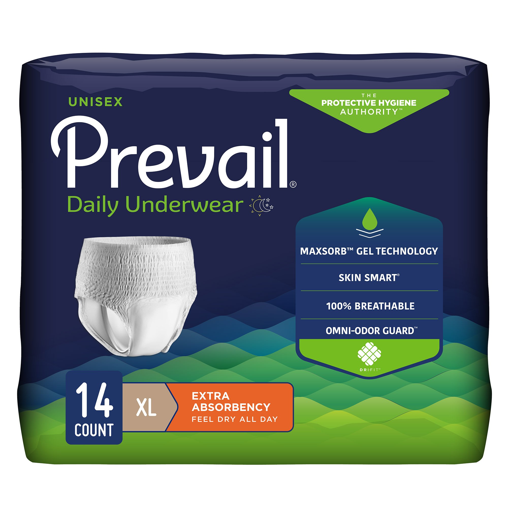 First Quality Products LLC PV-514 - Prevail® Daily Underwear Extra Absorbent Underwear, Extra Large - 14/Pack, 56/Case