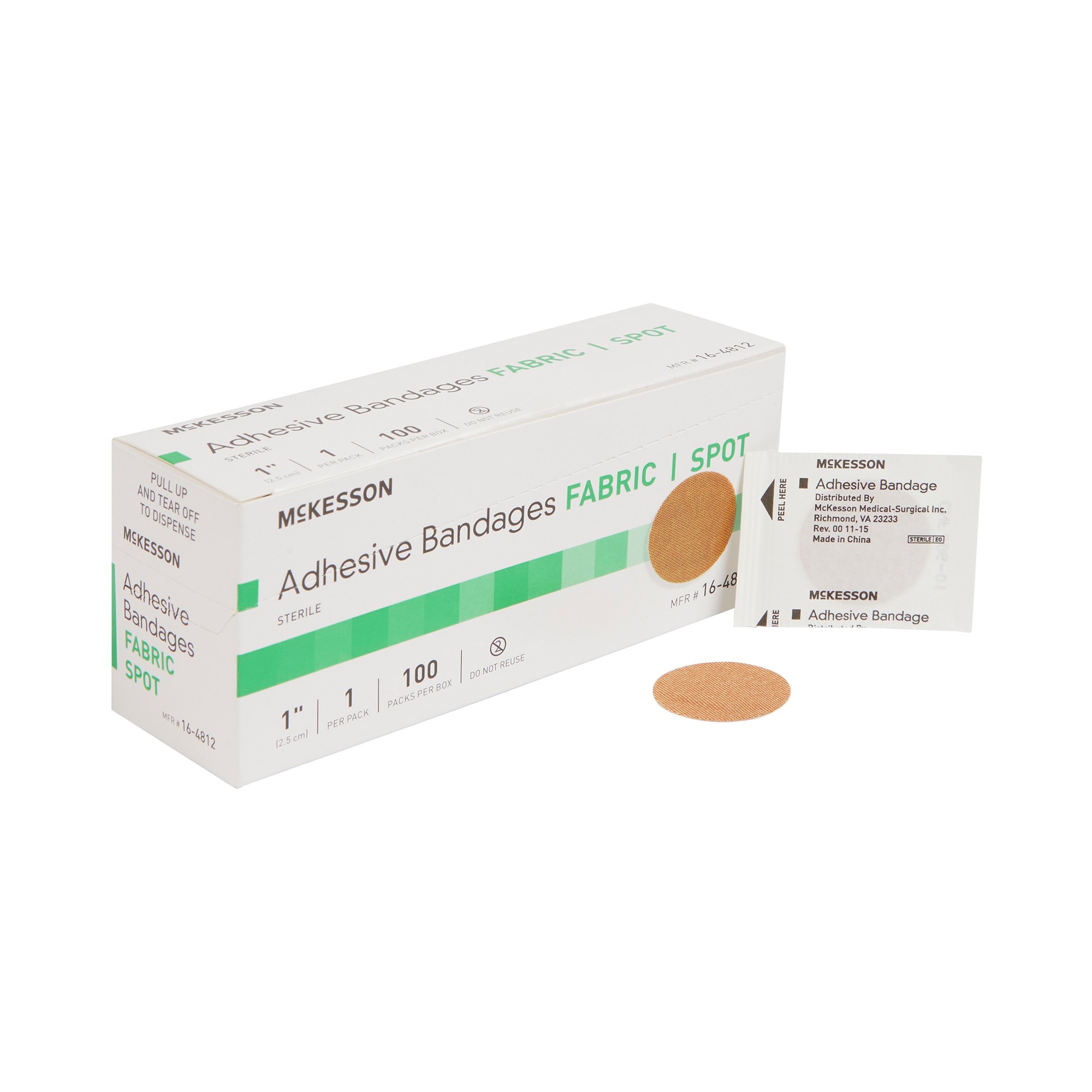 McKesson Brand - 16-4812 McKesson Round Tan Adhesive Spot Bandage