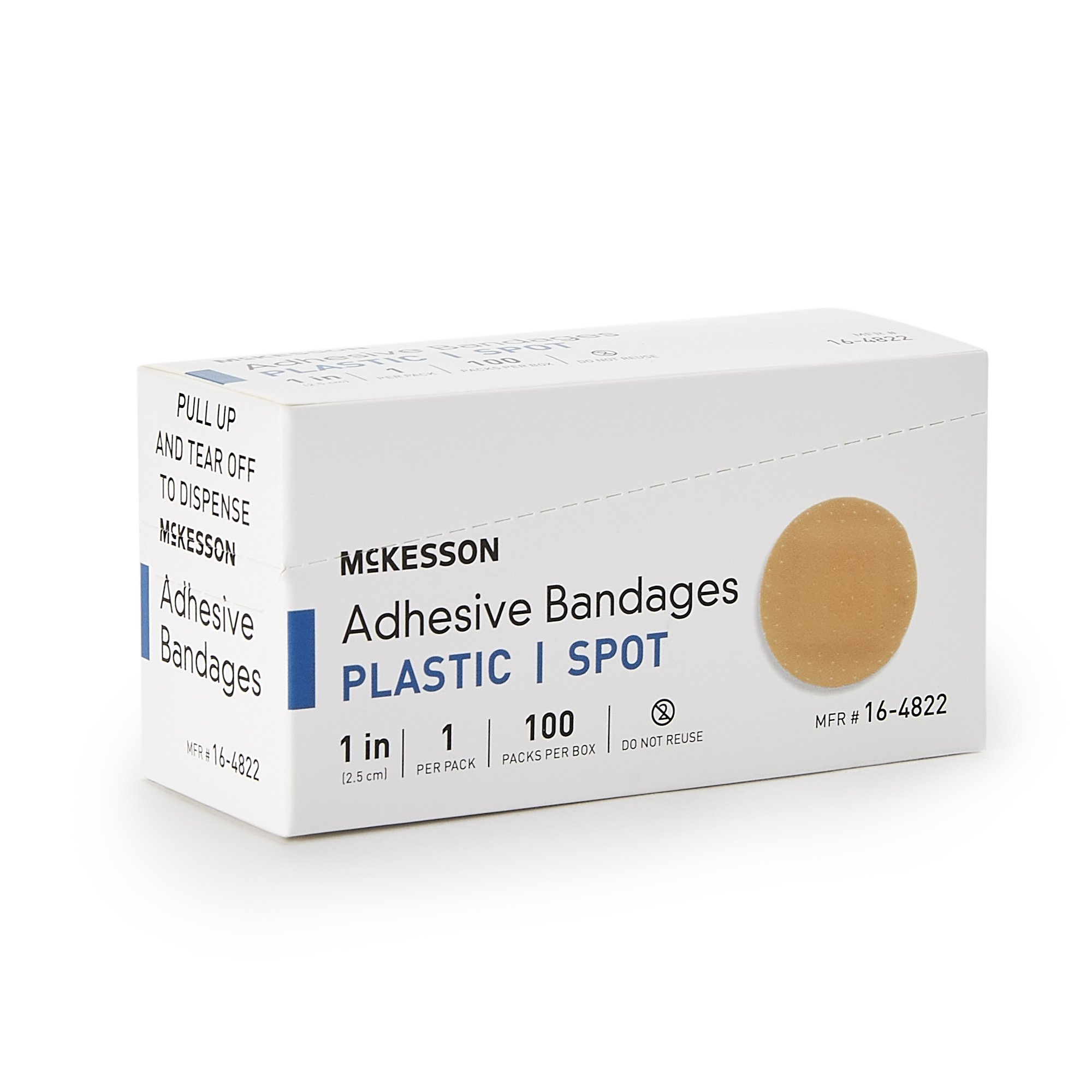 McKesson Brand - 16-4822 McKesson Round Tan Adhesive Spot Bandage