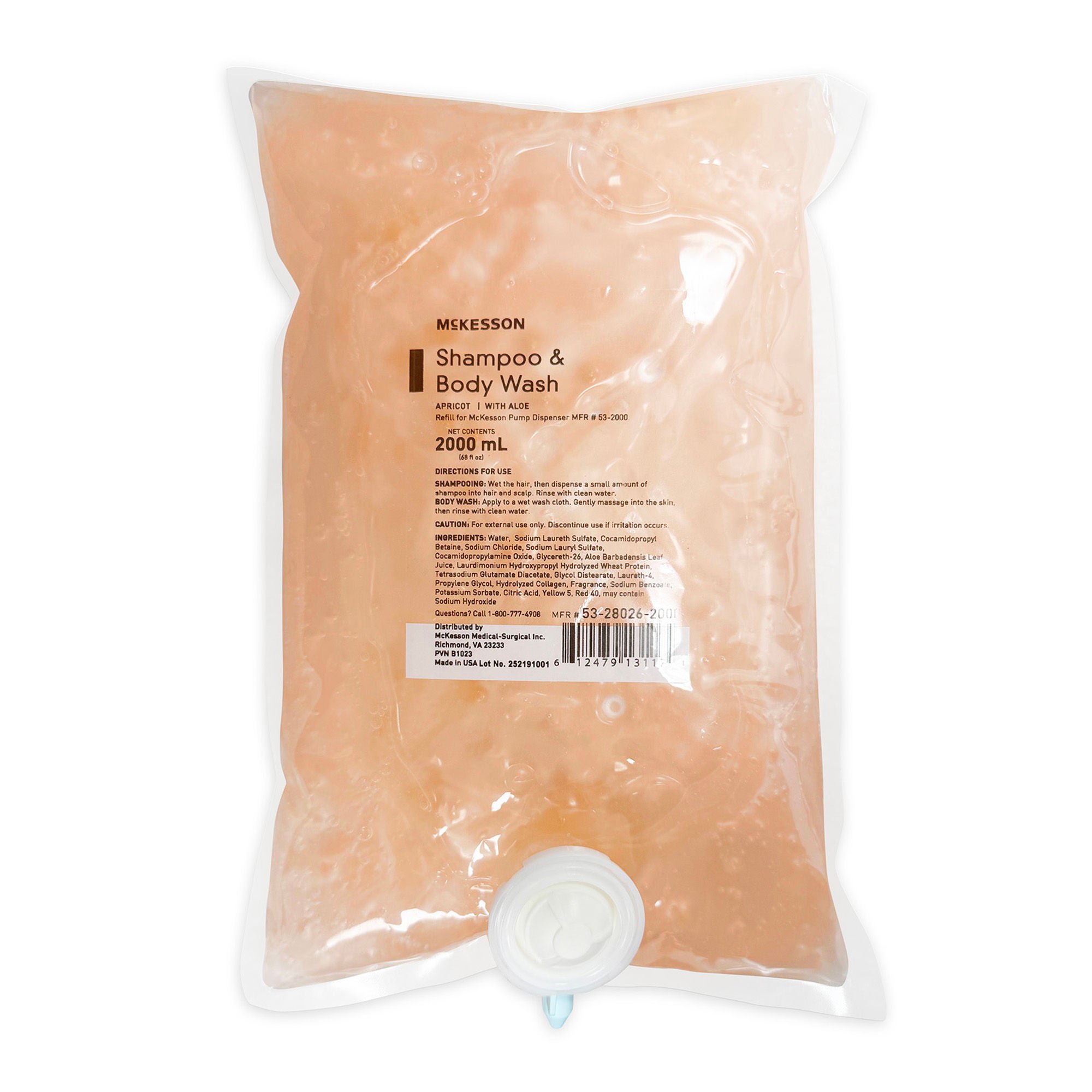 McKesson Brand - 53-28026-2000 McKesson Shampoo and Body Wash, 2,000 mL Dispenser Refill Bag