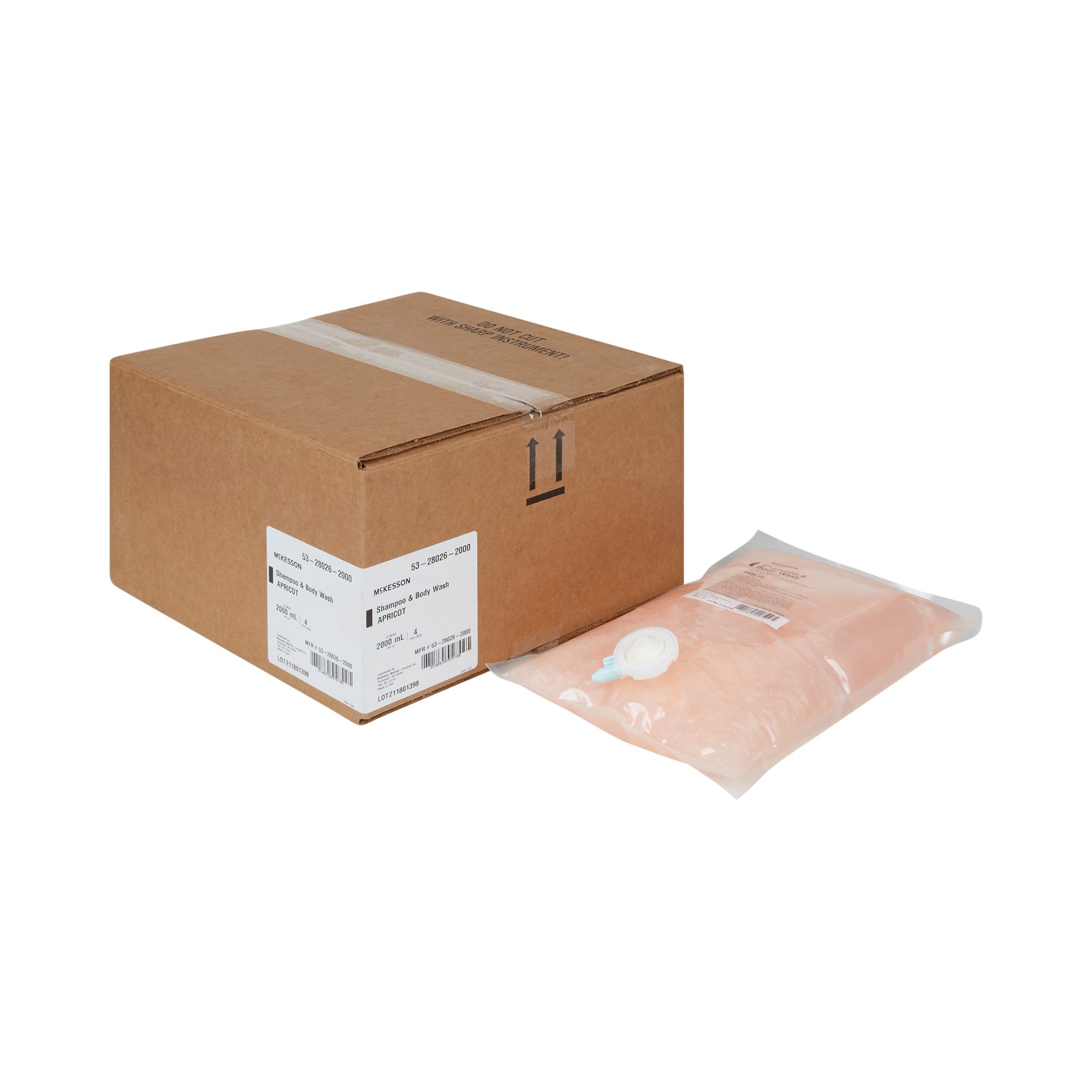 McKesson Brand 53-28026-2000 - McKesson Shampoo and Body Wash, 2,000 mL Dispenser Refill Bag - 1/Each, 4/Case