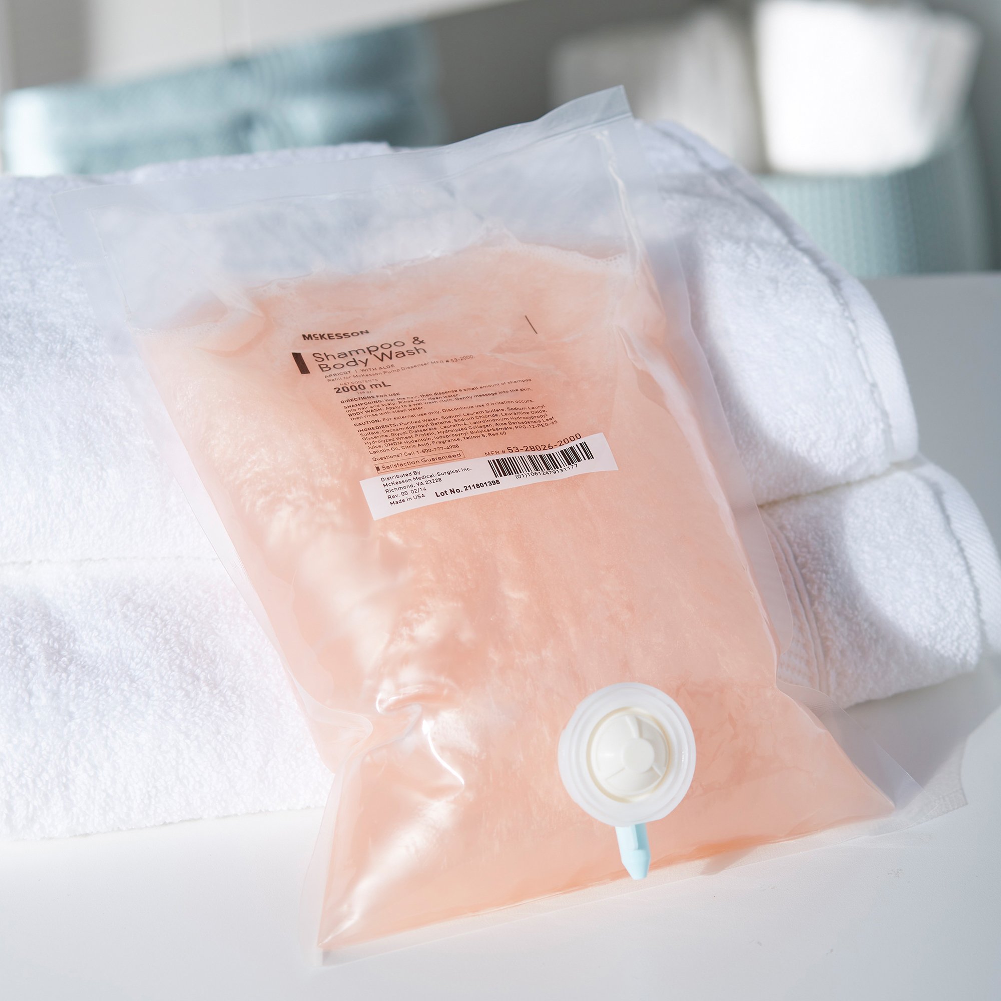 McKesson Brand 53-28026-2000 - McKesson Shampoo and Body Wash, 2,000 mL Dispenser Refill Bag - 1/Each, 4/Case