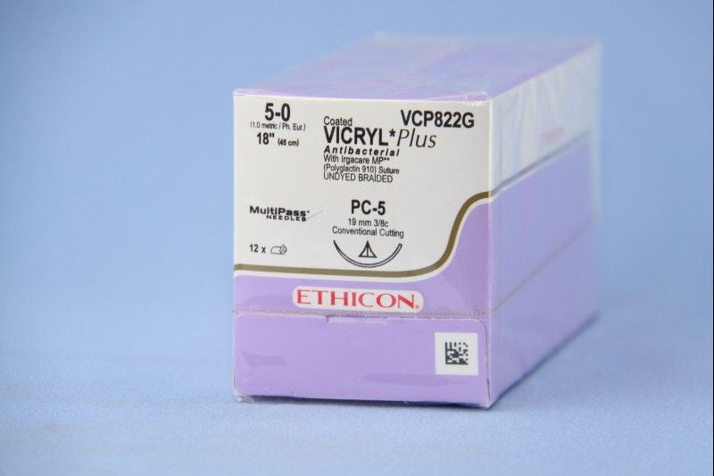 J & J Healthcare Systems - VCP822G Coated Vicryl™ Plus Suture with Needle