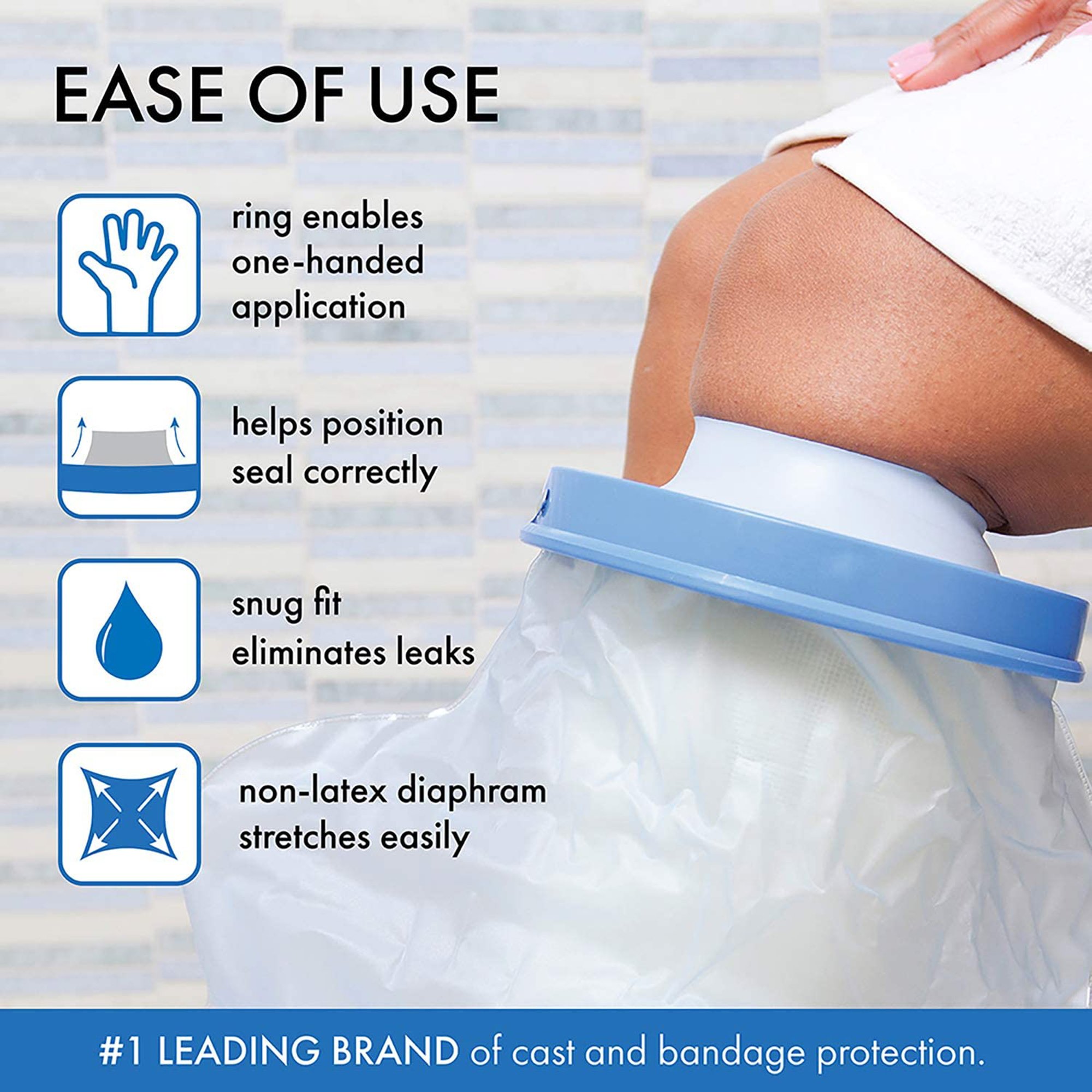 Brownmed 20106 - Seal-Tight® Original Cast Protector, 24-Inch Length, Wide Short Leg - 1/Each