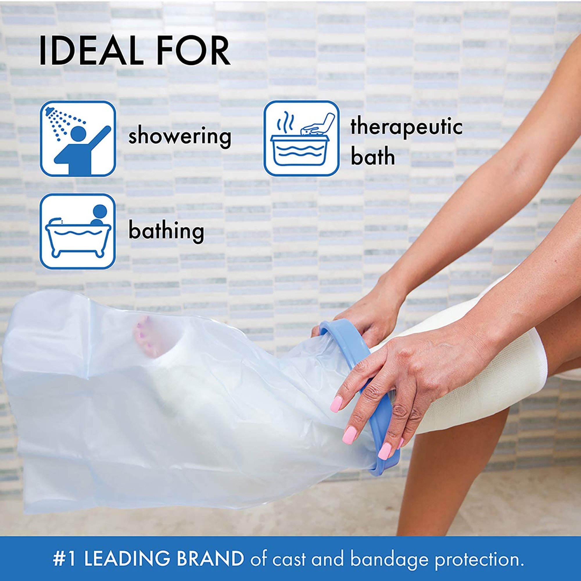 Brownmed 20106 - Seal-Tight® Original Cast Protector, 24-Inch Length, Wide Short Leg - 1/Each