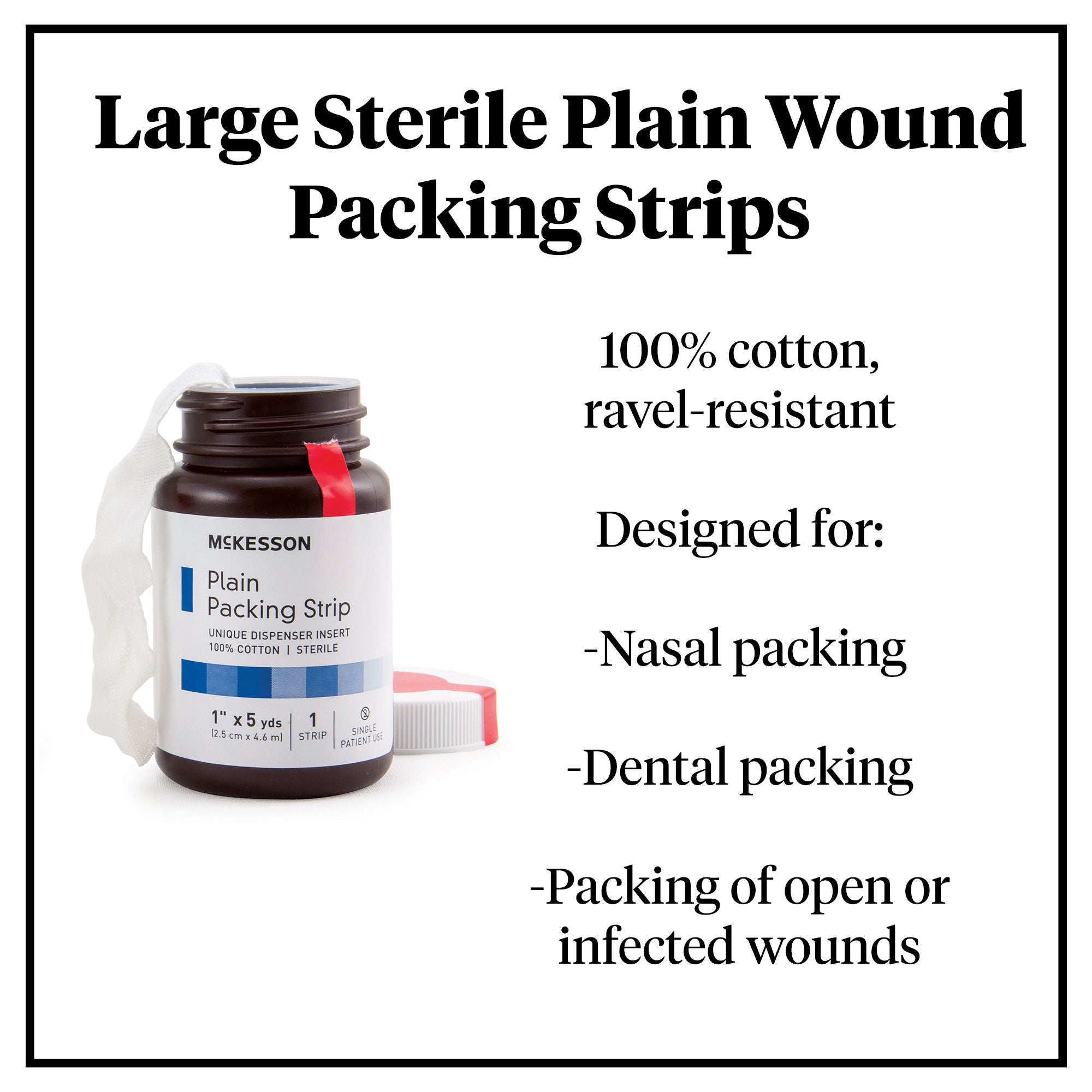 McKesson Brand - 61-59320 McKesson Nonimpregnated Wound Packing Strip