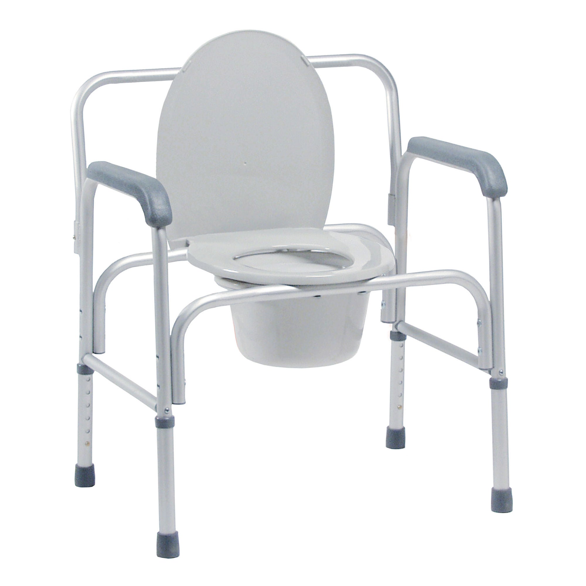 Graham-Field - 2190A 3-in-1 Commode Chair Lumex® Fixed Arms Aluminum Frame Back Bar 14 Inch Seat Width 400 lbs. Weight Capacity
