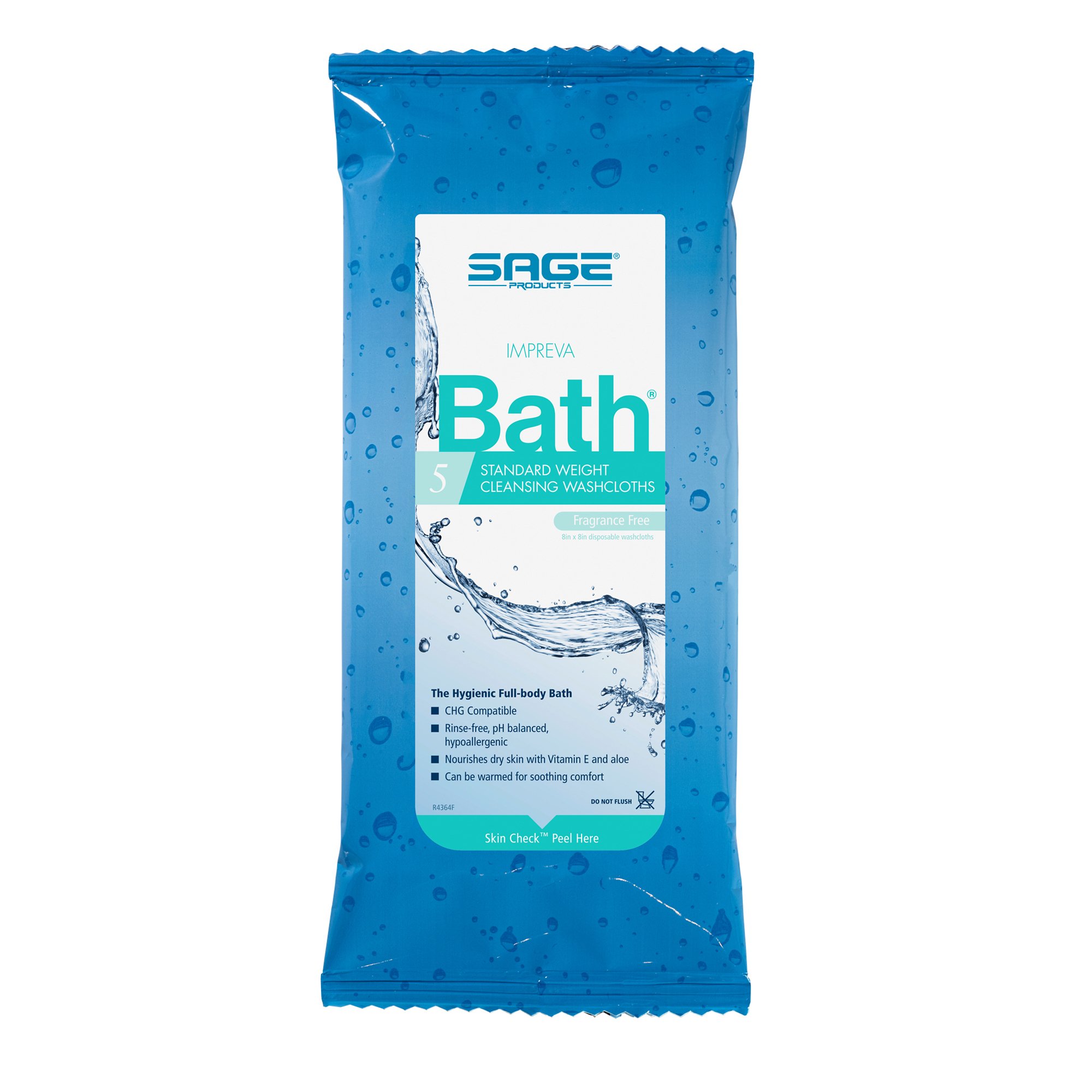 Sage Products - 7987 Sage Comfort Bath Rinse-Free Wipes