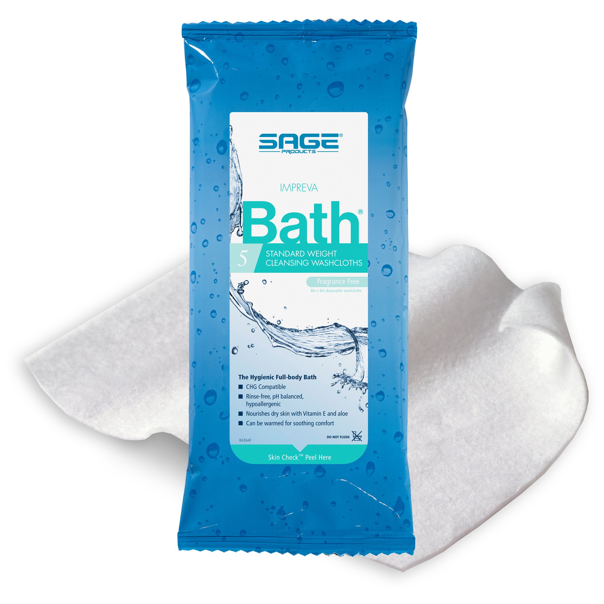 Sage Products - 7987 Sage Comfort Bath Rinse-Free Wipes