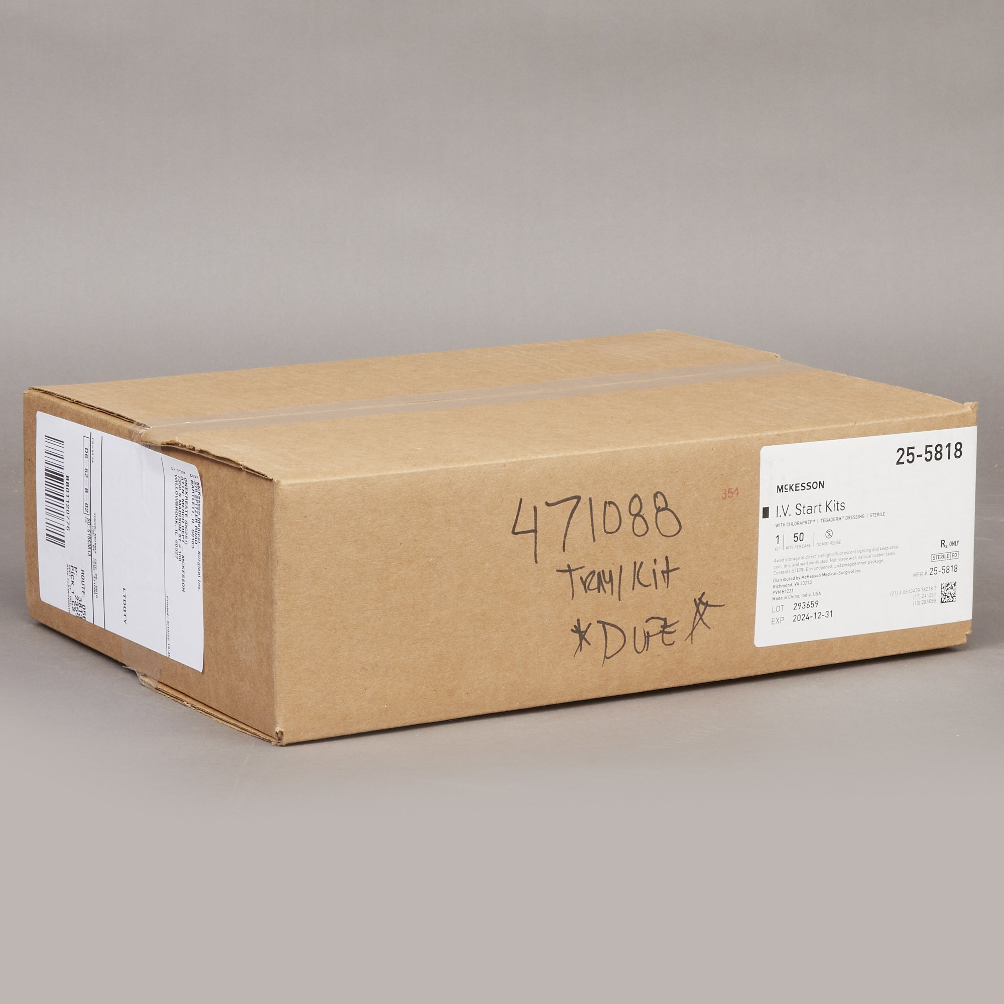 McKesson Brand 25-5818 - McKesson IV Start Kit with ChloraPrep® Sepp® and Tegaderm™ Dressing - 1/Each, 50/Case