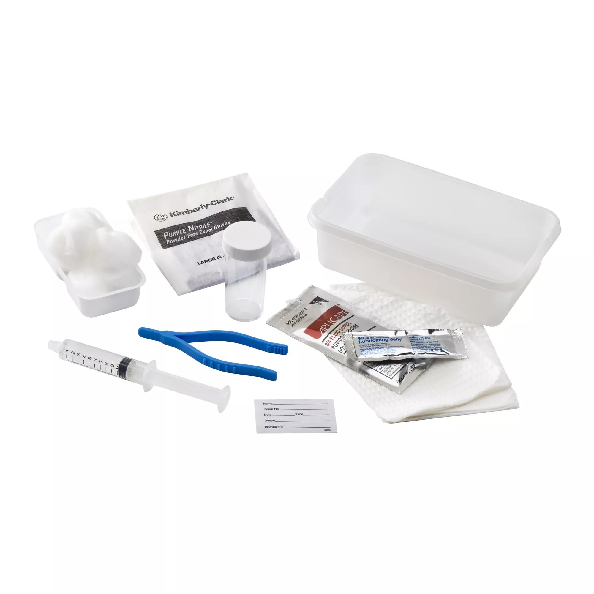 Cardinal - 2118IC Indwelling Catheter Tray Dover™ IC 2-Way Foley 18 Fr. 5 cc Balloon Silver Coated Silicone