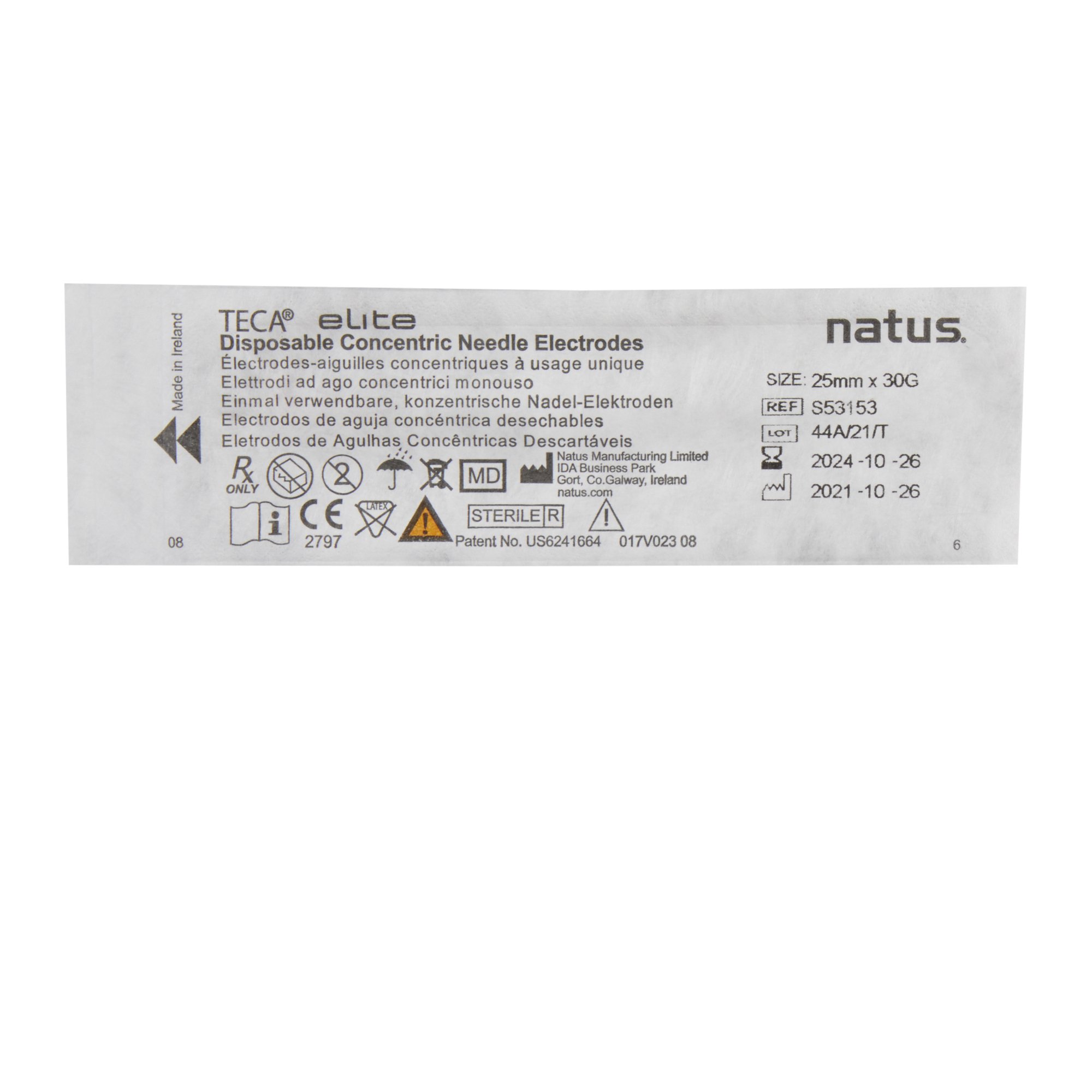 Natus Medical S53153 - Teca® Elite EMG Electrode - 25/Box