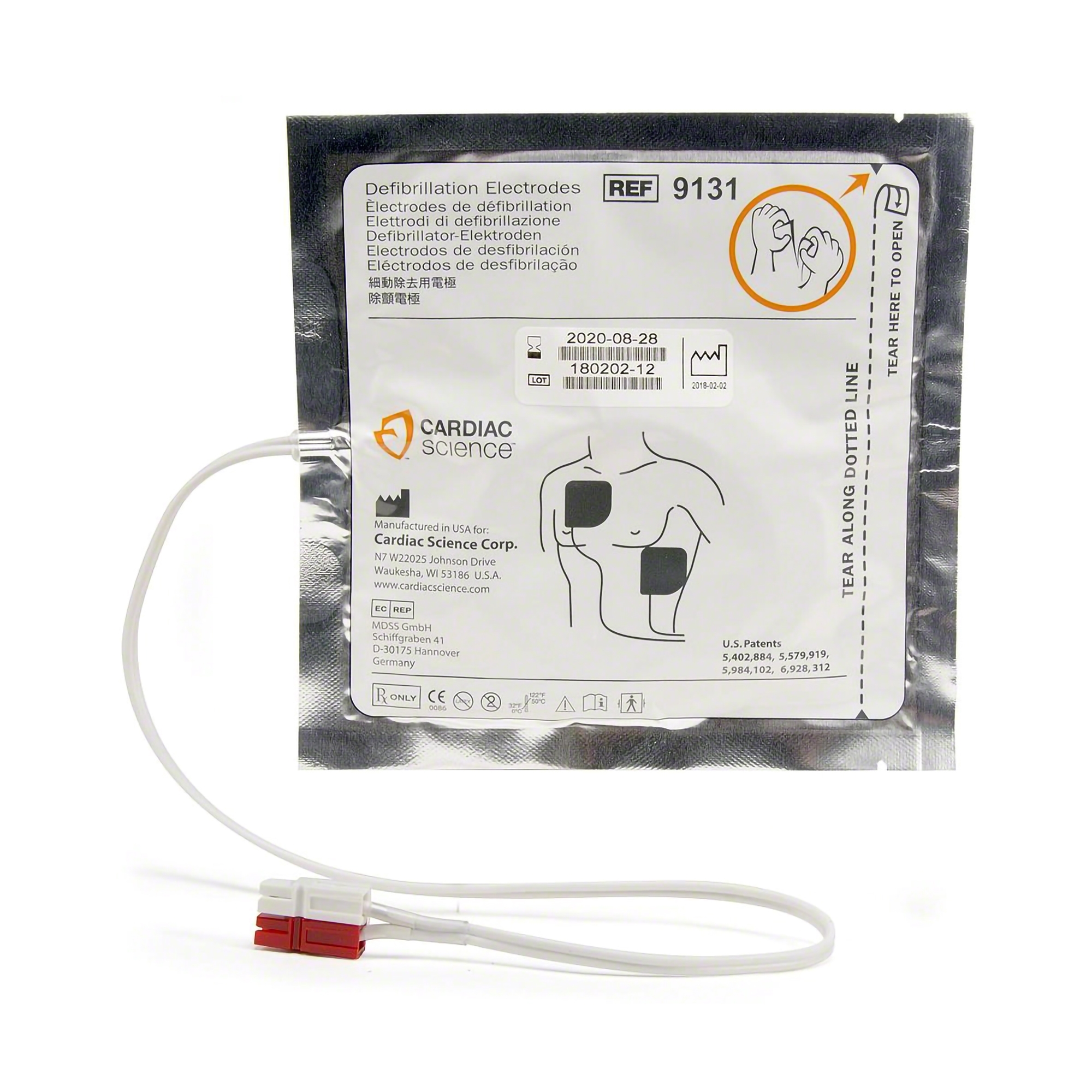 Zoll Medical 9131-001 - Cardiac Science Defibrillating Electrode - 2/Set