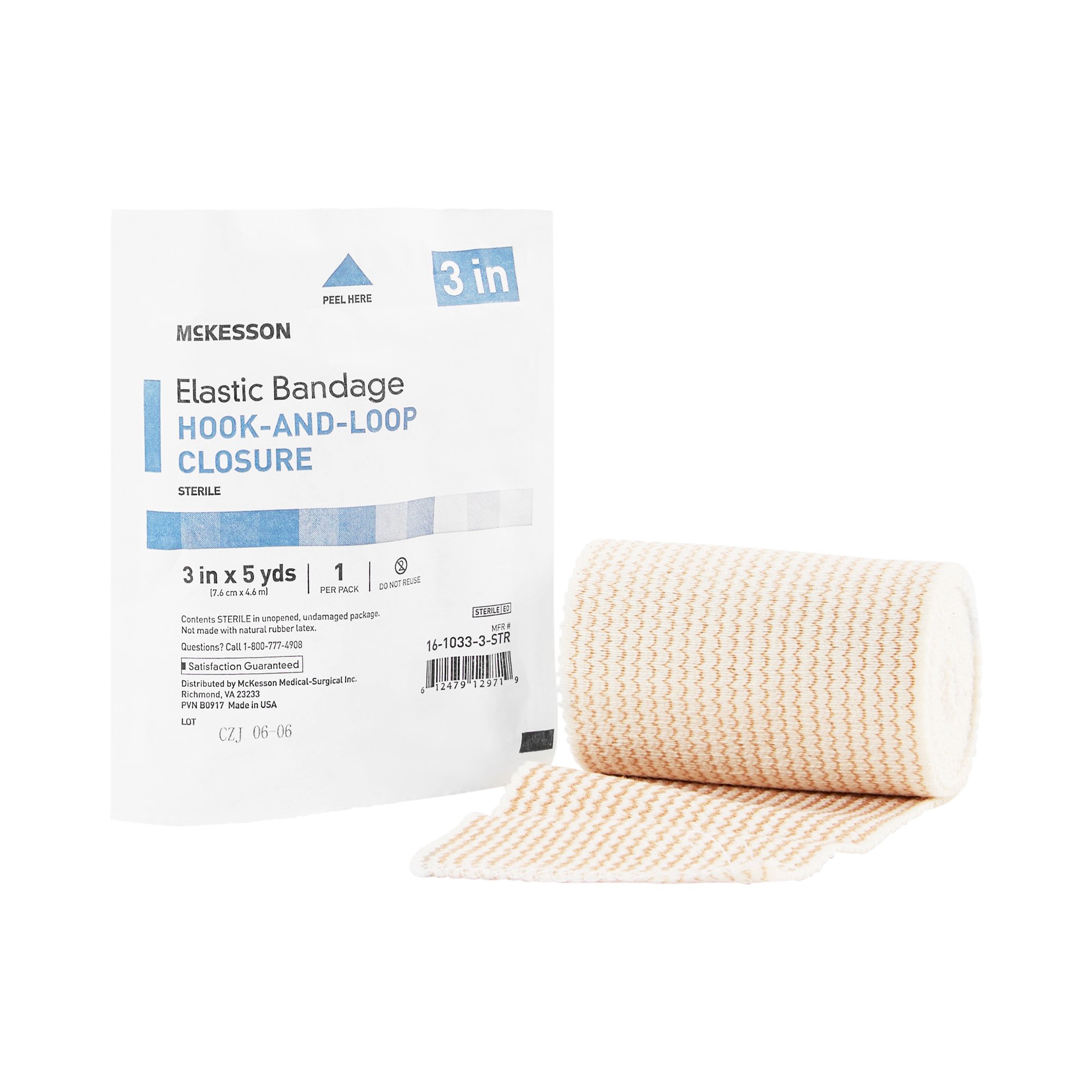 McKesson Brand - 16-1033-3-STR McKesson hook-and-loop closure Elastic Bandage