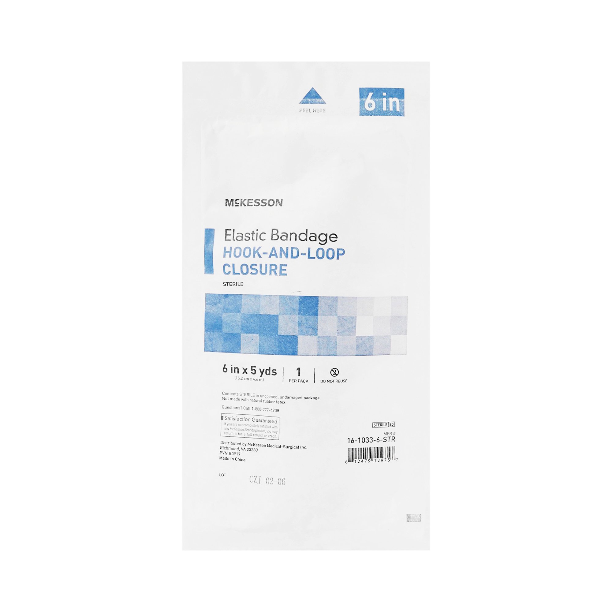 McKesson Brand - 16-1033-6-STR McKesson hook-and-loop closure Elastic Bandage