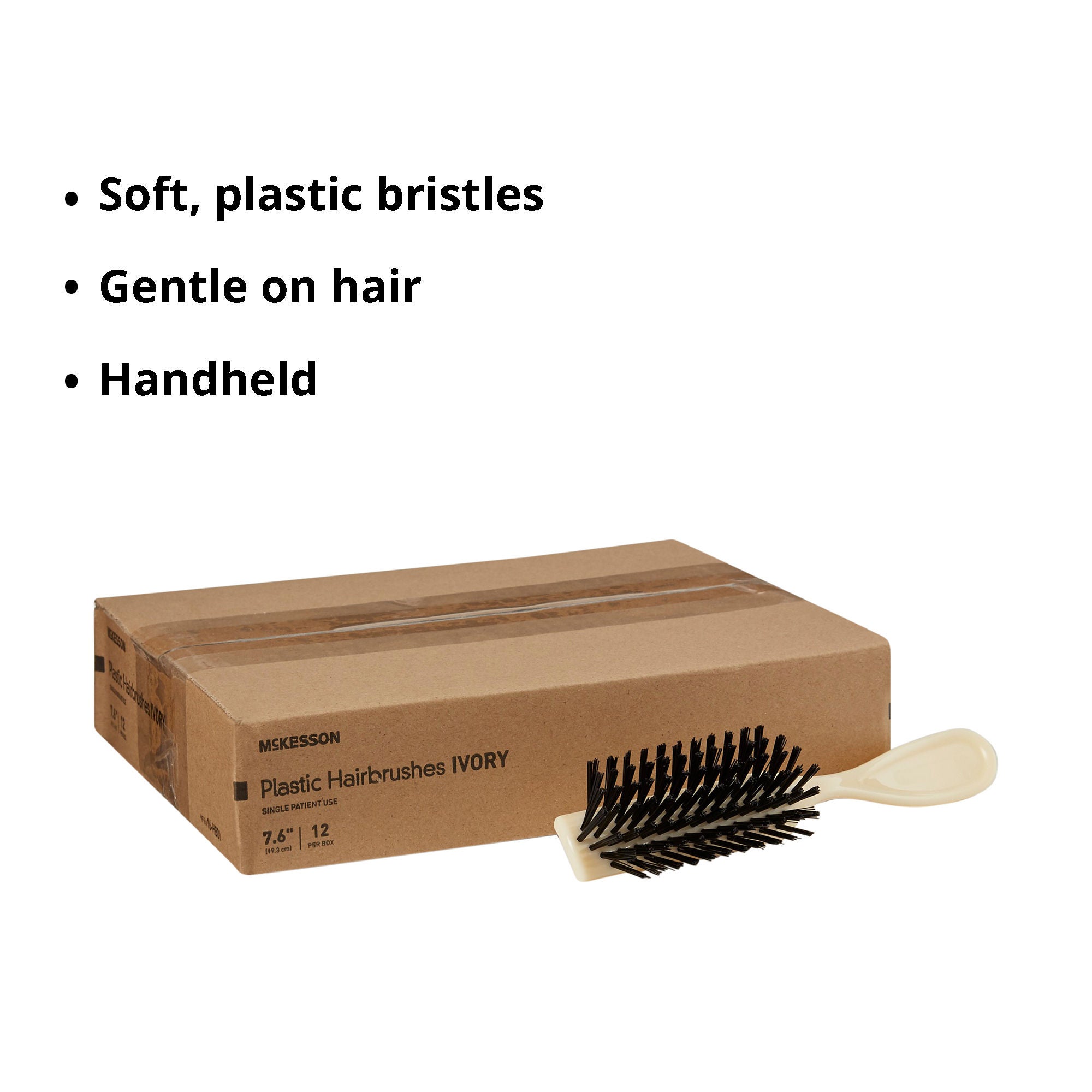 McKesson Brand - 16-HB01 McKesson Black Polypropylene Hairbrush