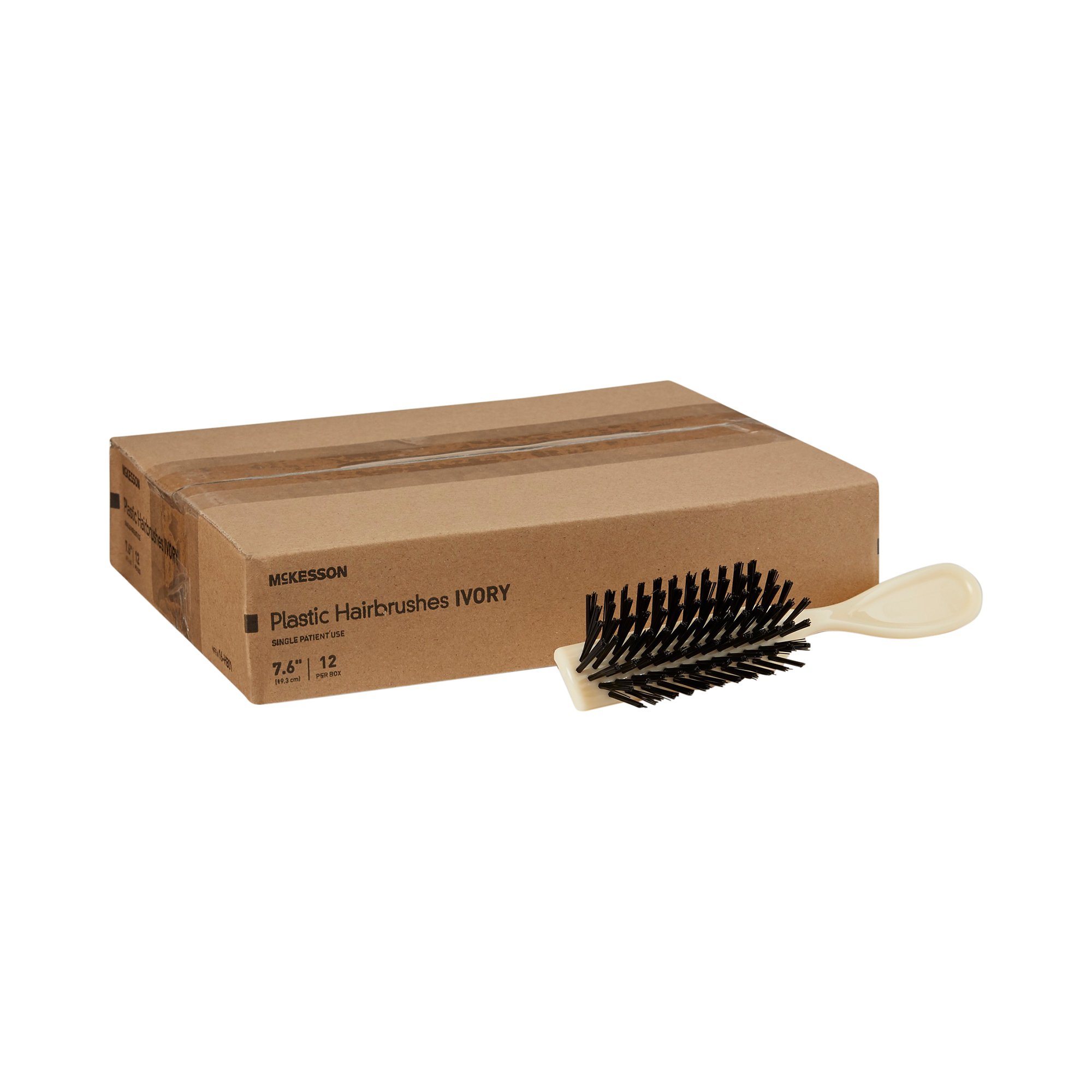 McKesson Brand 16-HB01 - McKesson Black Polypropylene Hairbrush, 7.67 Inch - 1/Each, 12/Box, 288/Case