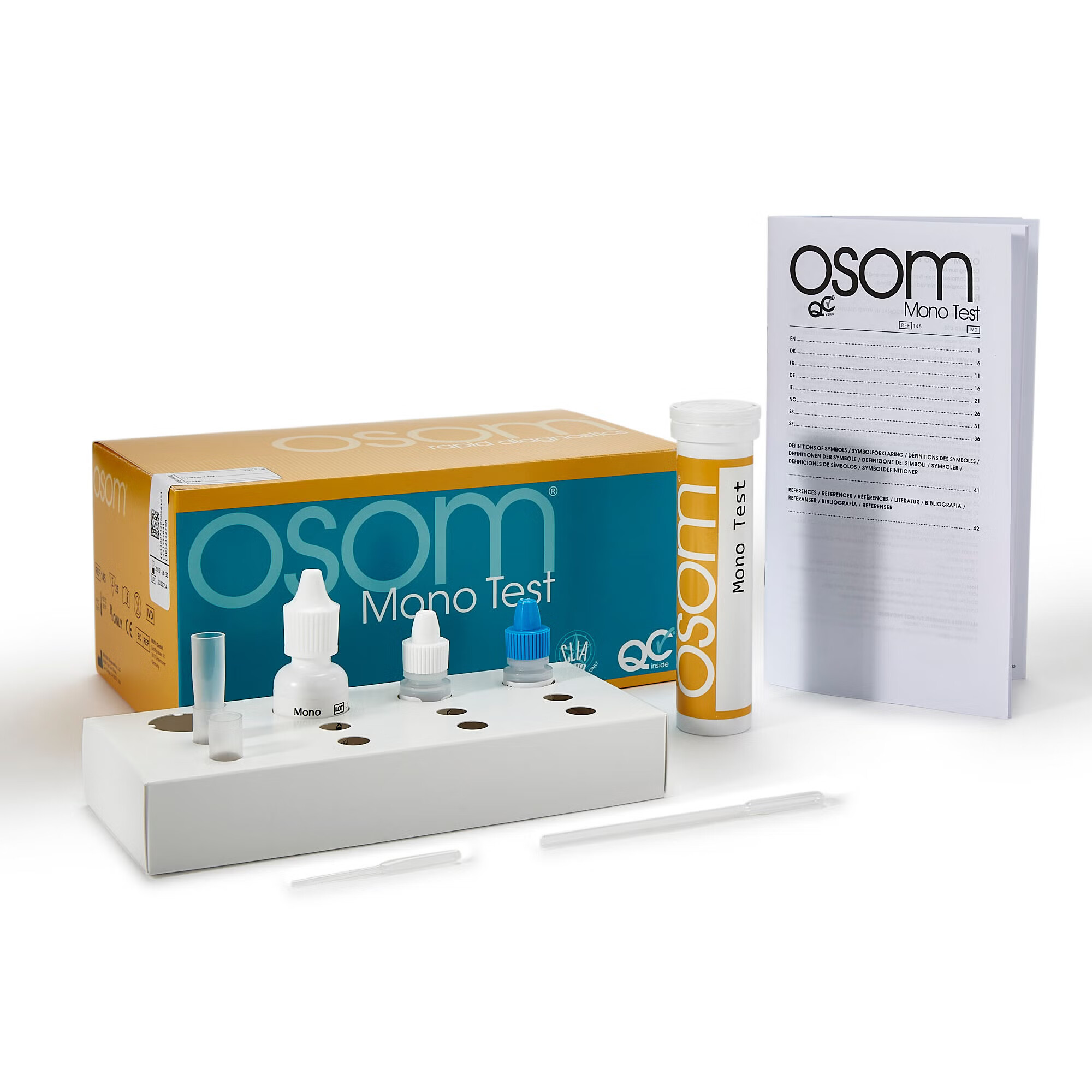 Sekisui Diagnostics - 145 Other Infectious Disease Test Kit OSOM® Mono Test Infectious Mononucleosis 25 Tests CLIA Waived Sample Dependent