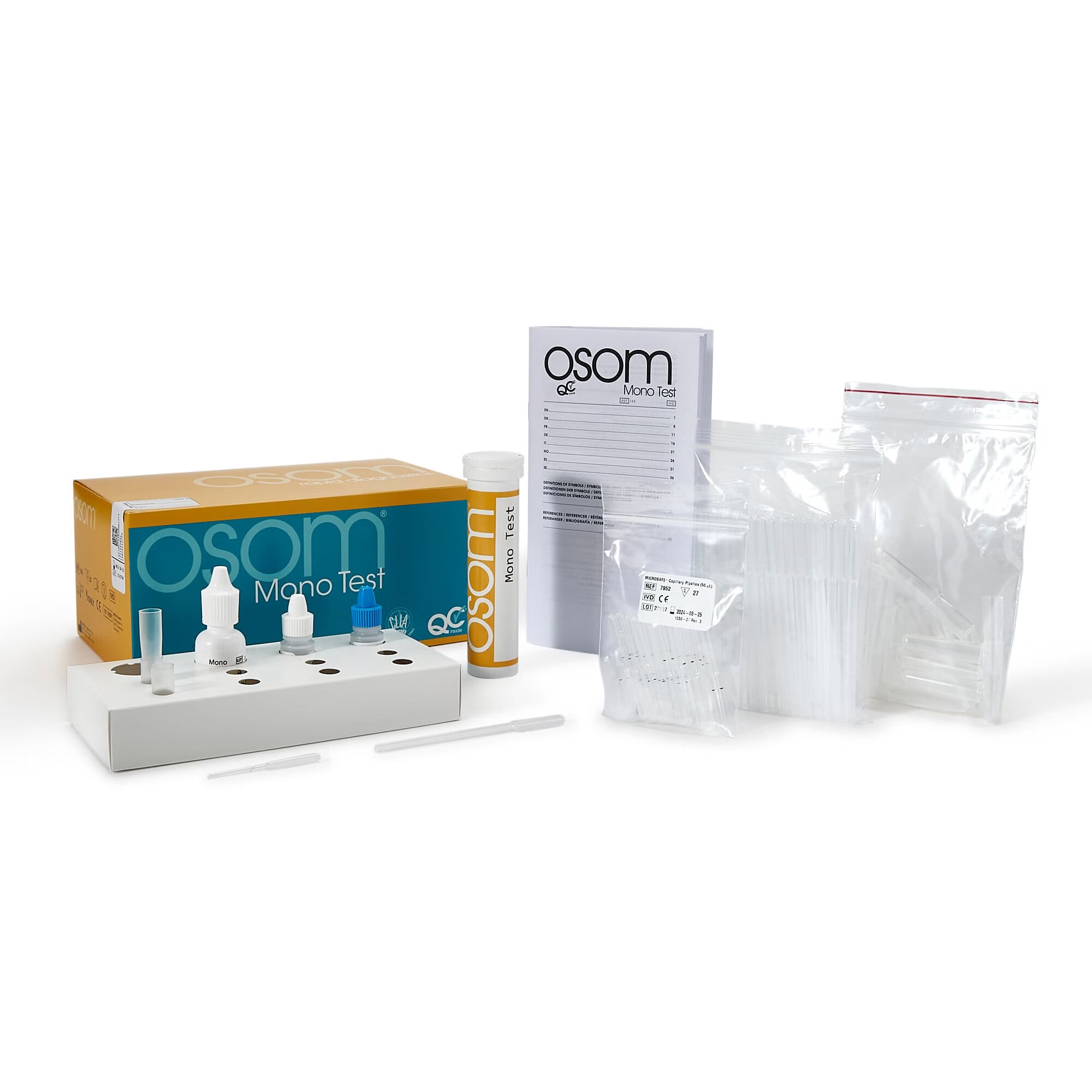 Sekisui Diagnostics - 145 Other Infectious Disease Test Kit OSOM® Mono Test Infectious Mononucleosis 25 Tests CLIA Waived Sample Dependent