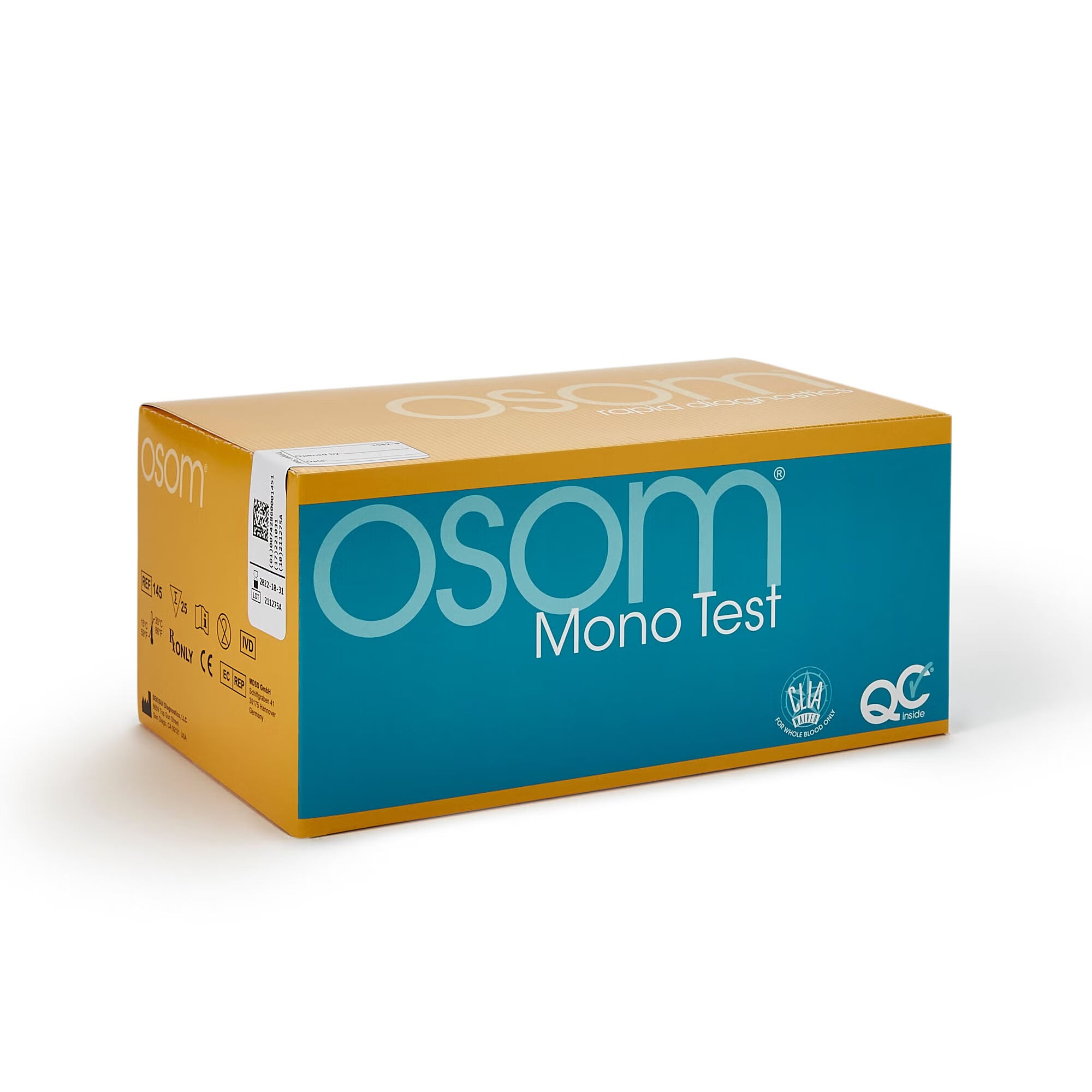 Sekisui Diagnostics - 145 Other Infectious Disease Test Kit OSOM® Mono Test Infectious Mononucleosis 25 Tests CLIA Waived Sample Dependent