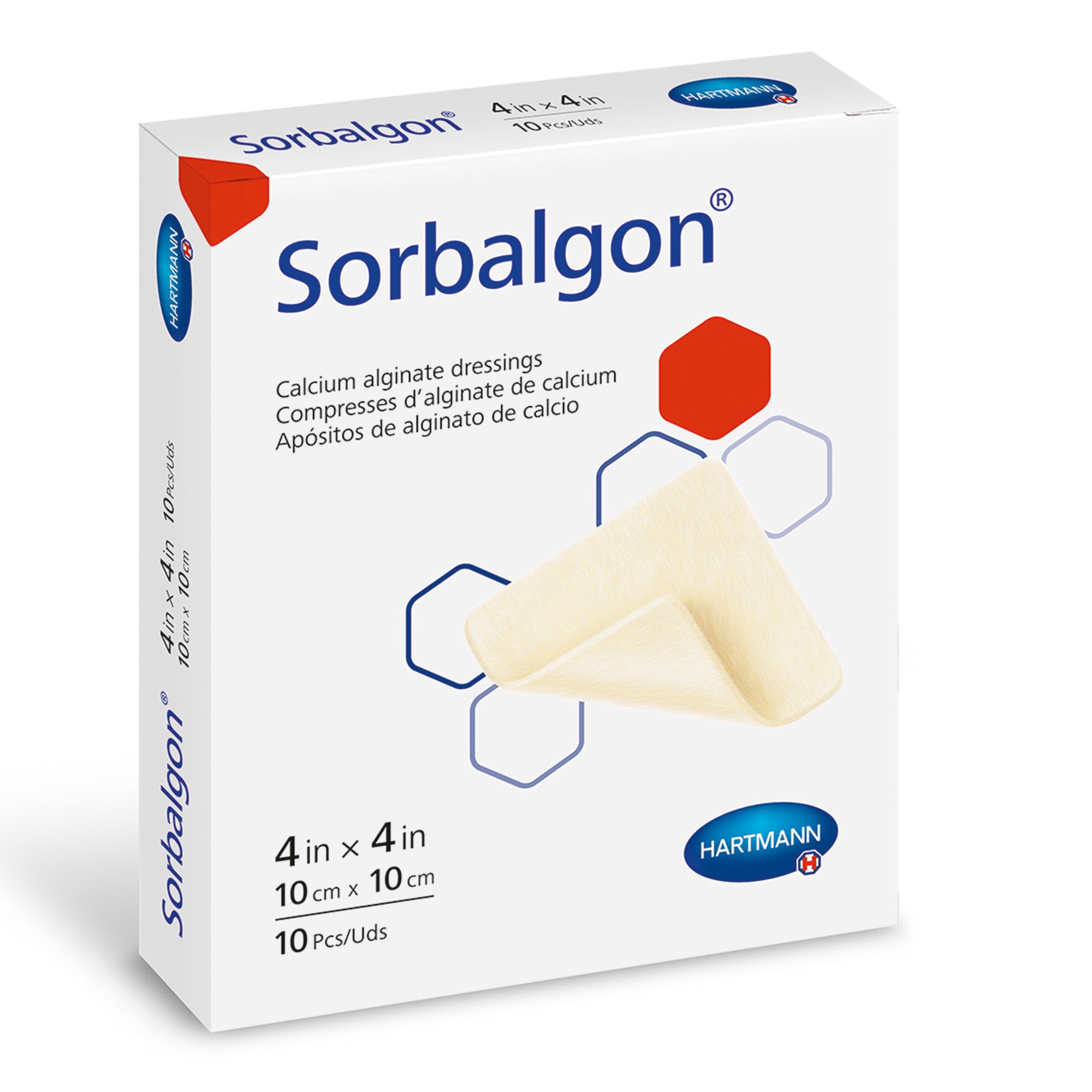 Hartmann 49210001 - Sorbalgon® Alginate Dressing, 4 x 4 Inch - 1/Each, 10/Box