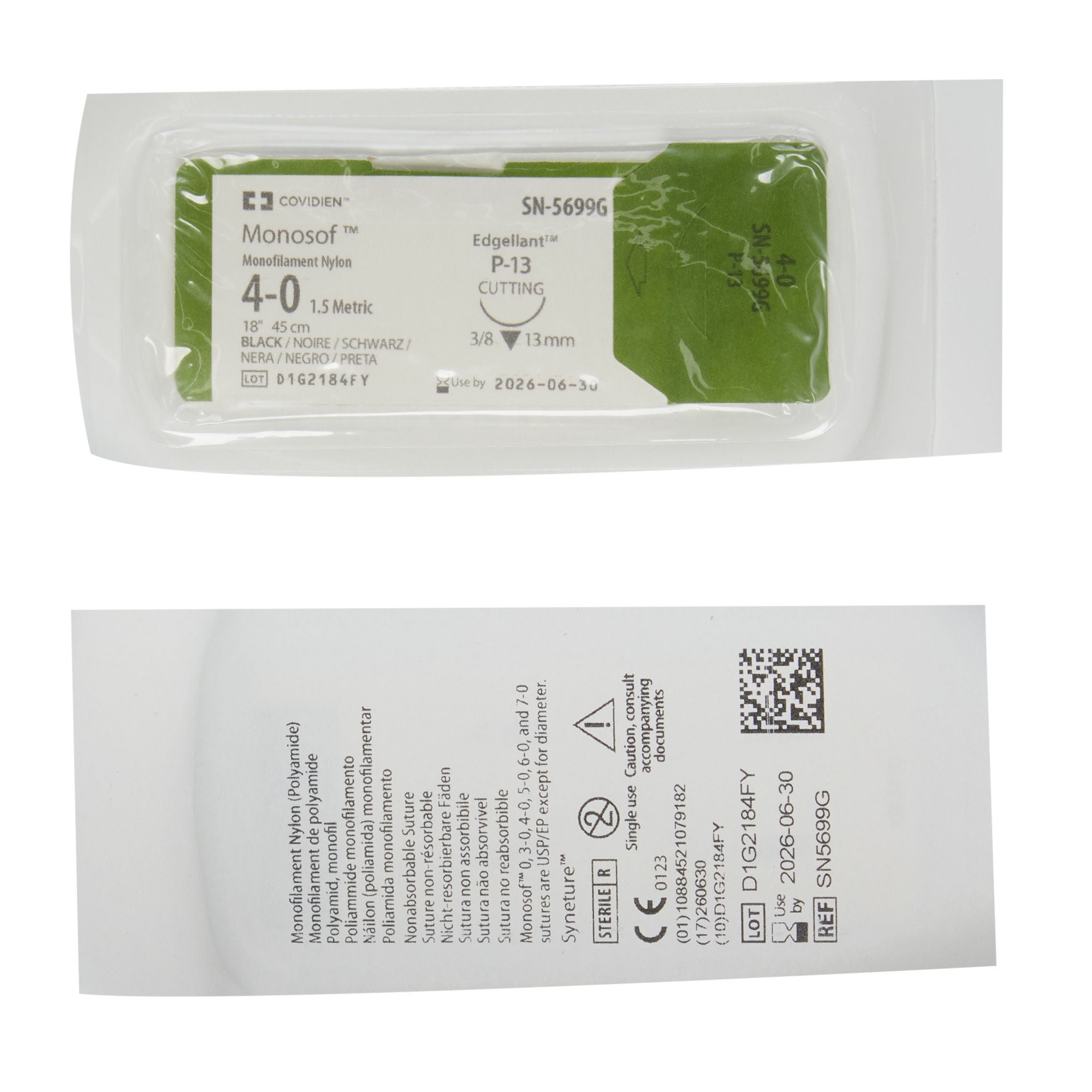 Monosof Nonabsorbable Suture with Needle SN-5699G by Covidien