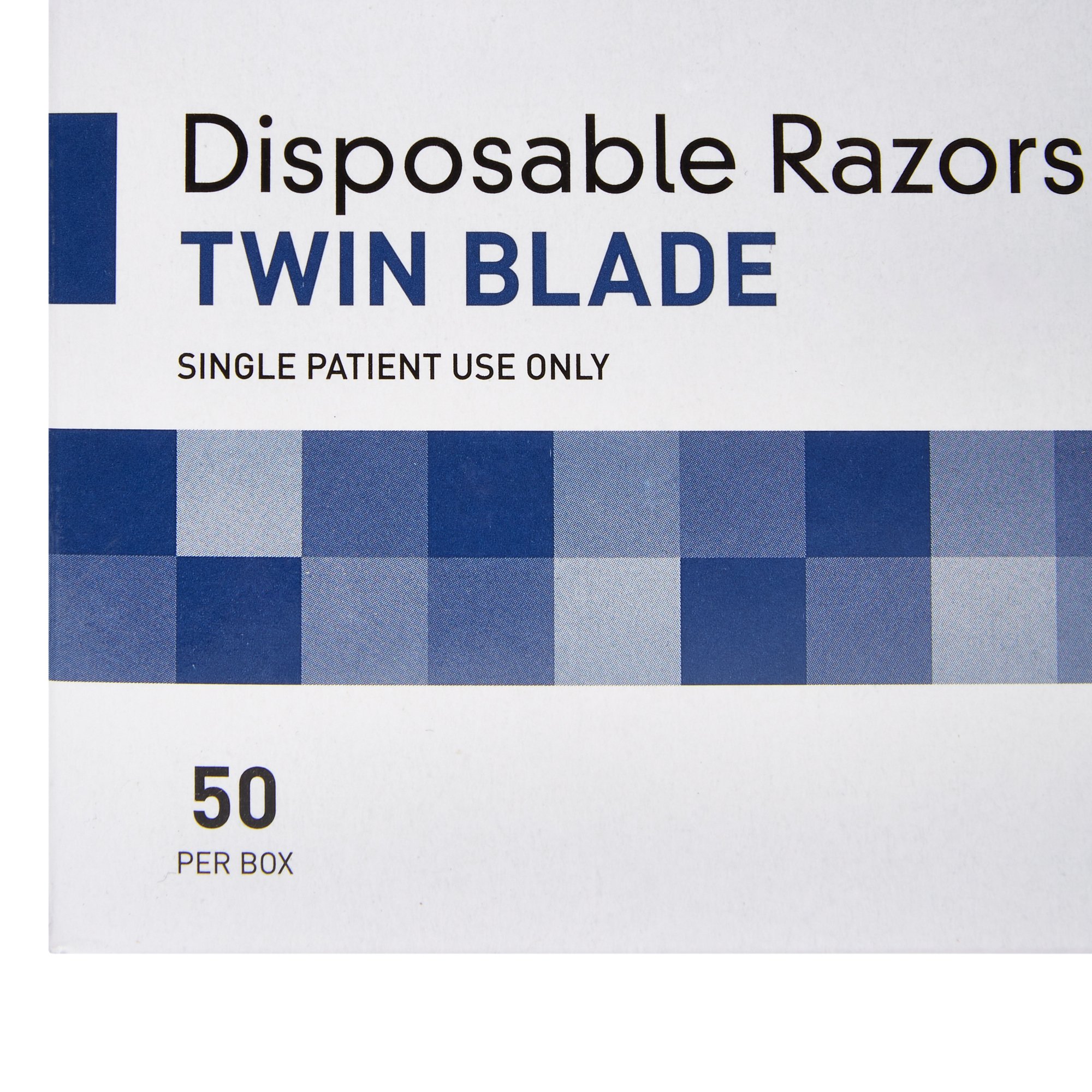 McKesson Brand 16-RZ50 - McKesson Twin-Blade Disposable Razor, Blue - 1/Each, 50/Box, 100/Case