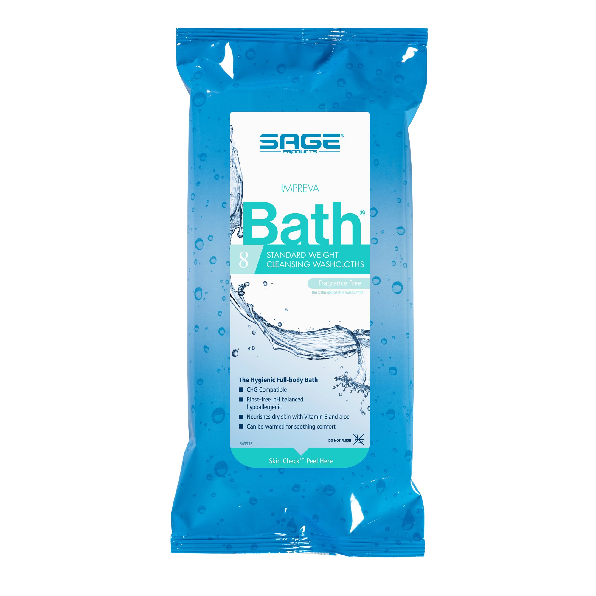 Sage Products - 7988 Sage Comfort Bath Rinse-Free Wipes