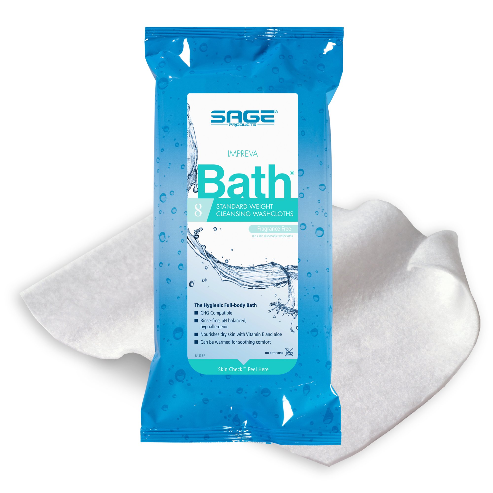 Sage Products - 7988 Sage Comfort Bath Rinse-Free Wipes